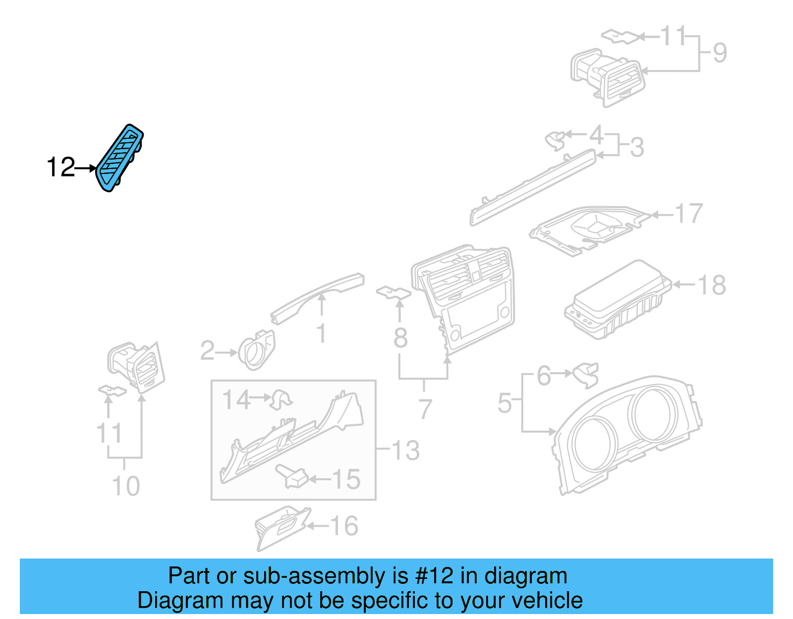 Defogger Grille 5G1-819-706-B-81U