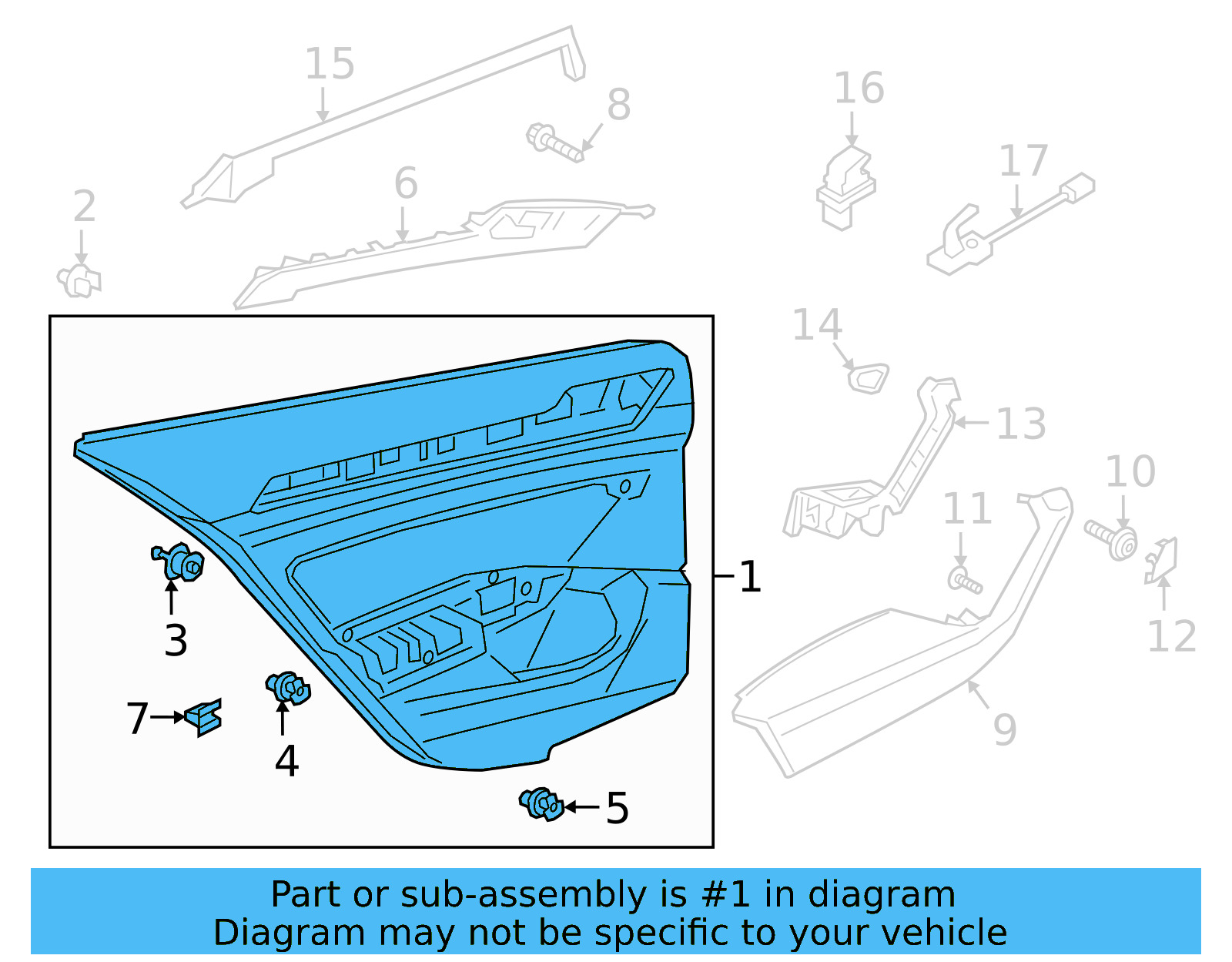 Door Trim Panel 3G8-867-211-B-JSF - View 4