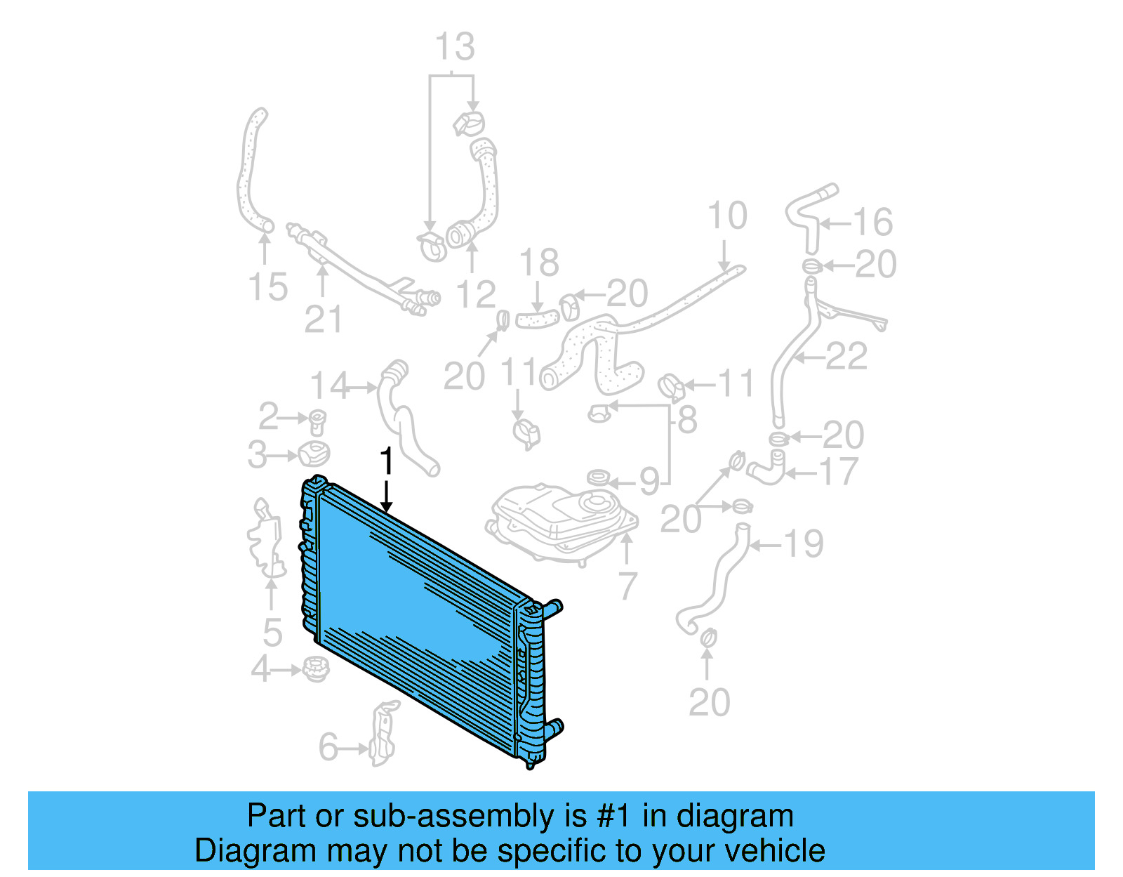 Radiator 8D0-121-251-BB - View 7