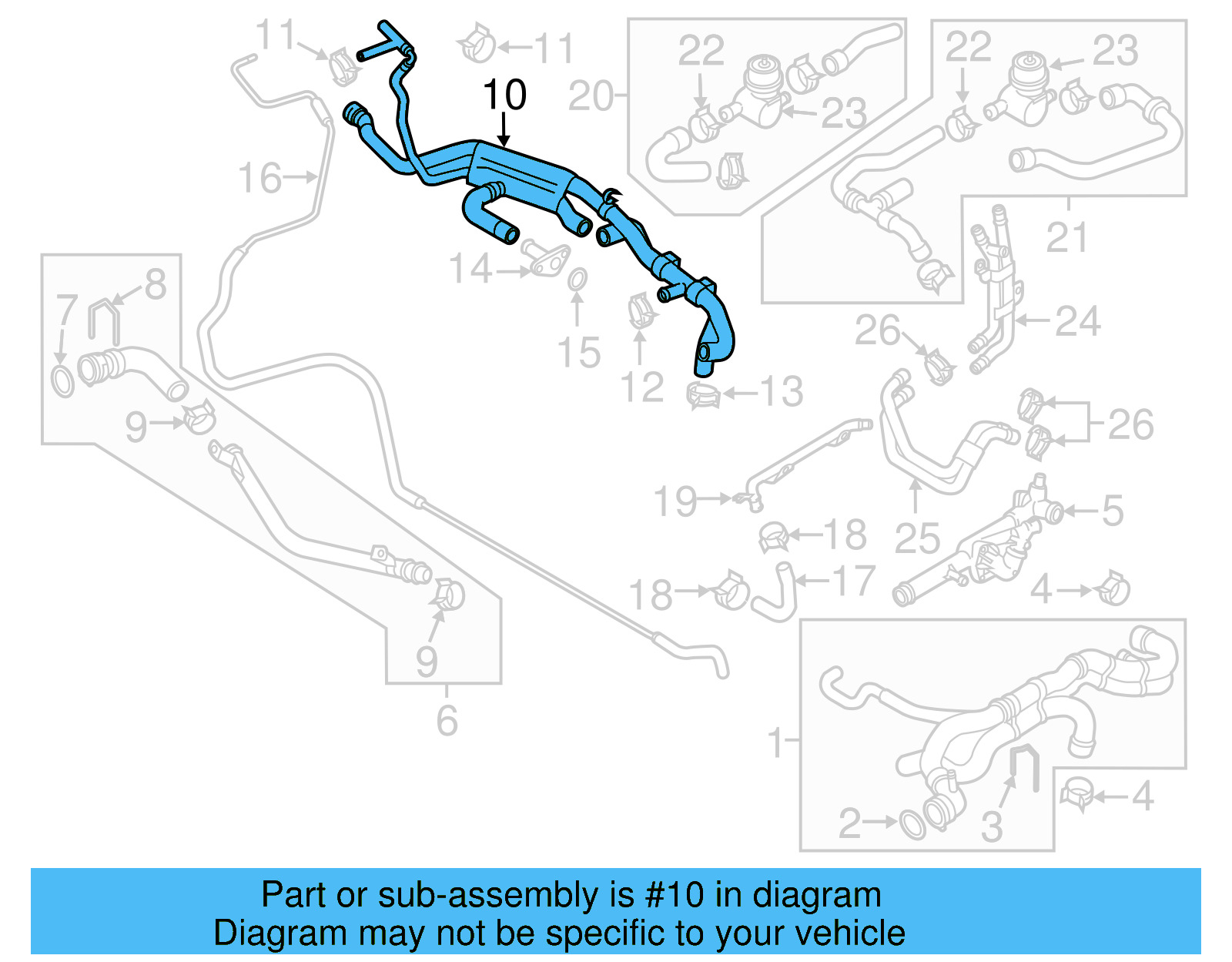 Reservoir Hose 7P6-121-156-E - View 6