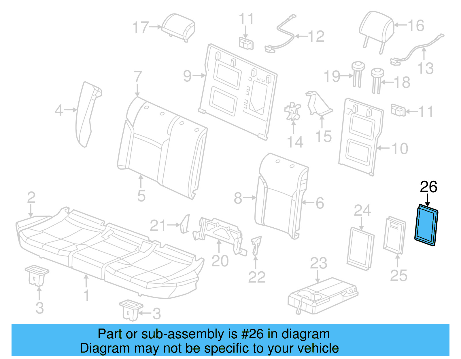 Seat Back Frame 5C6-885-217-82V - View 19