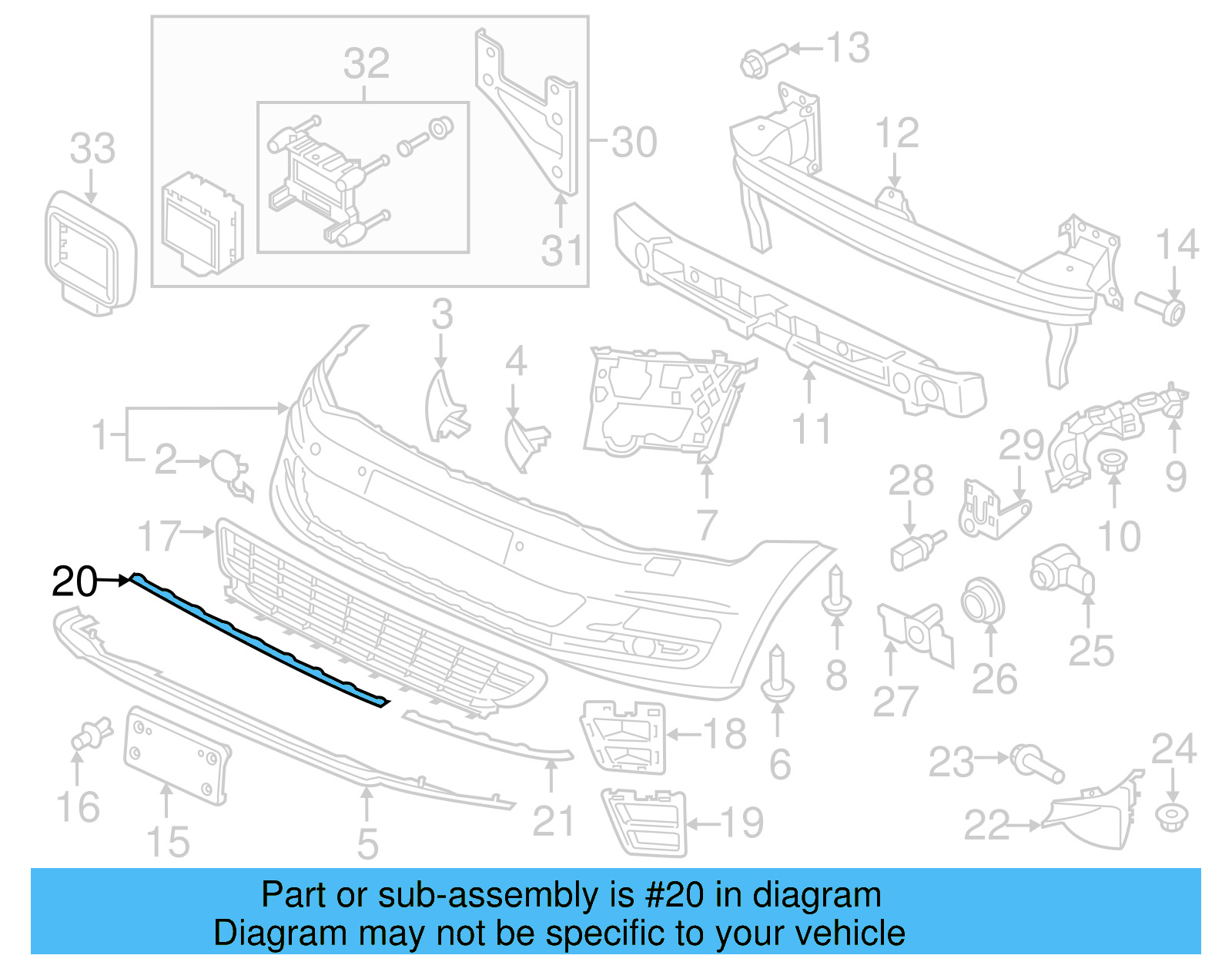 Center Molding 5G0-853-765-3Q7 - View 5