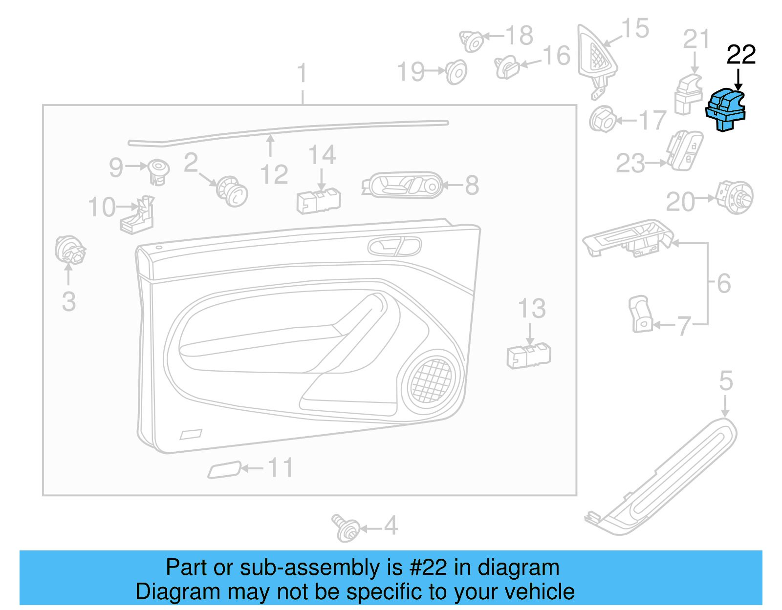 Window Switch 5C3-959-857-D-IFZ - View 3