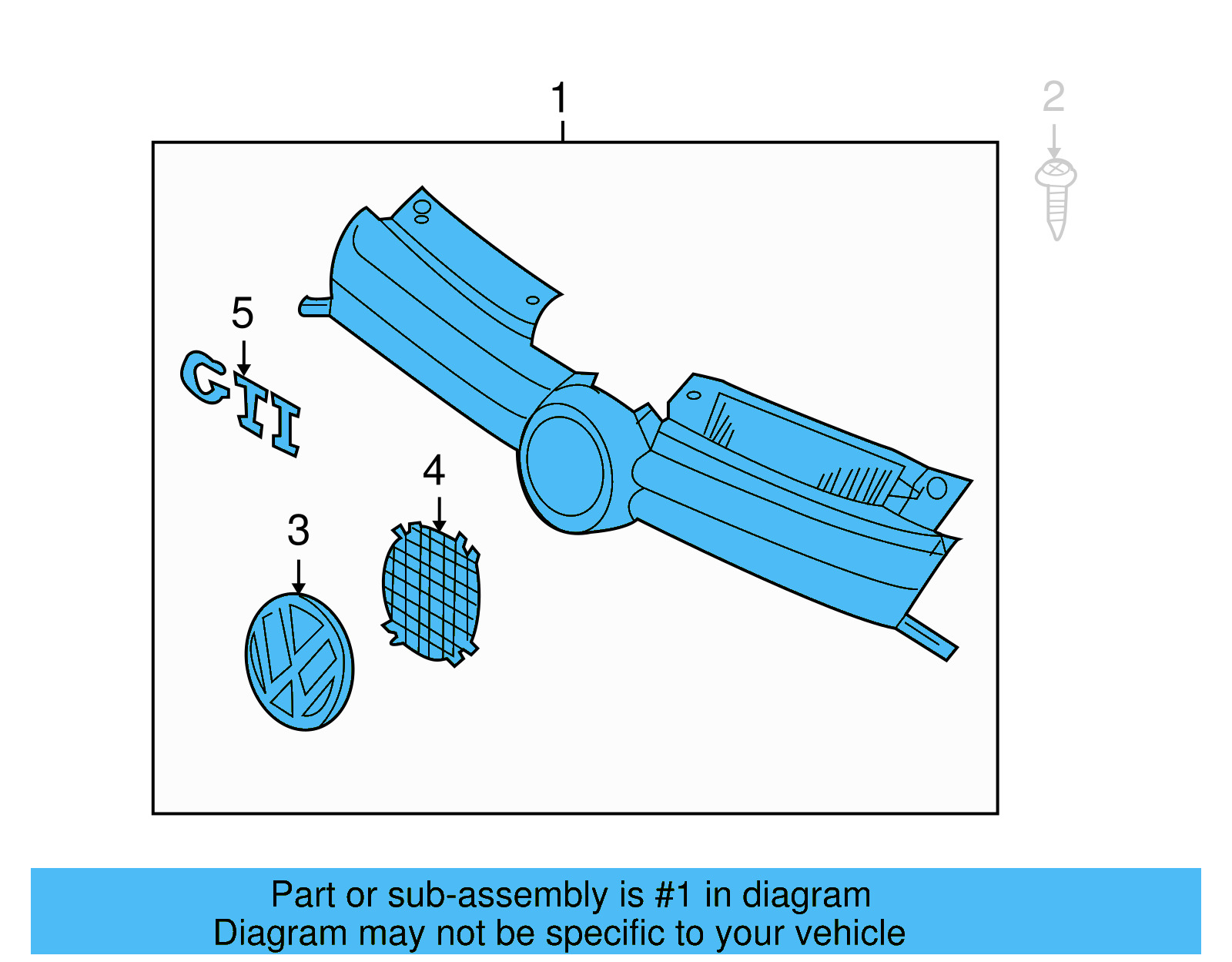 Grille Assembly 5K0-853-651-AK-ATK - View 15