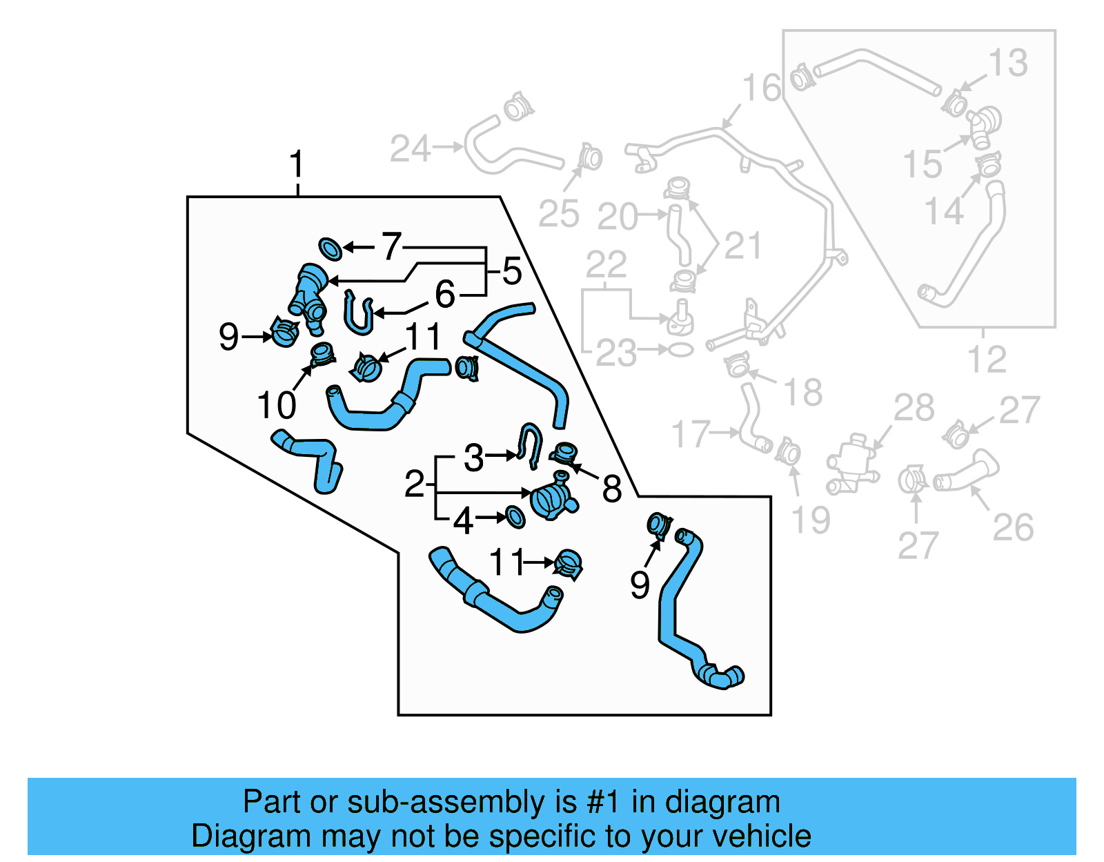 Upper Hose 5Q0-122-101-DT - View 7