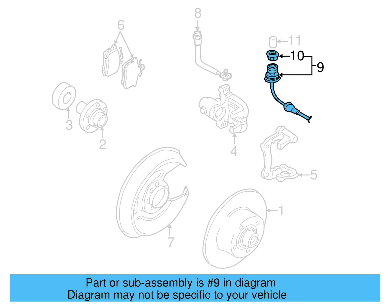 Speed Sensor 3B0-927-807-G - View 6