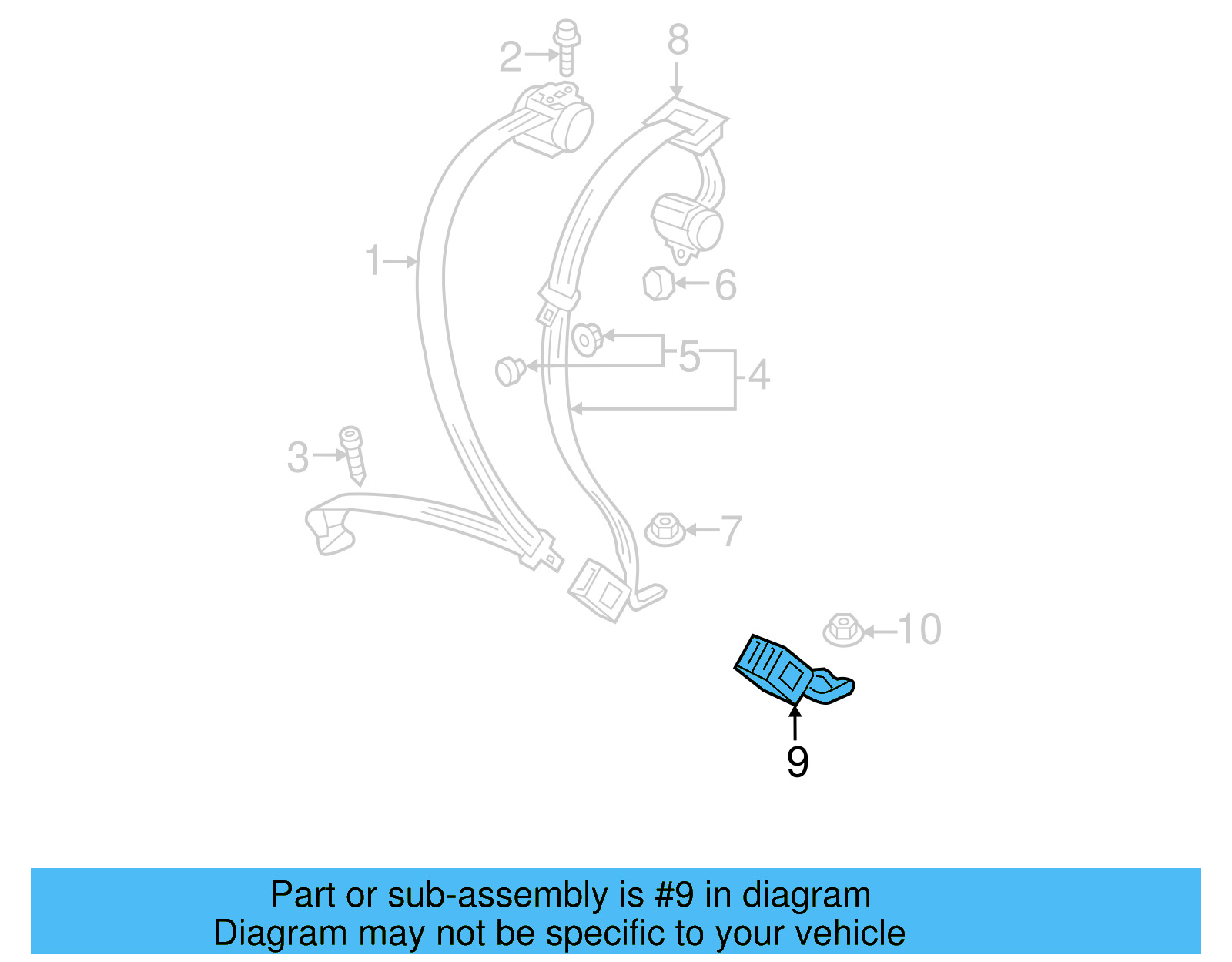 Buckle End 3V0-857-739-A-MNB - View 4
