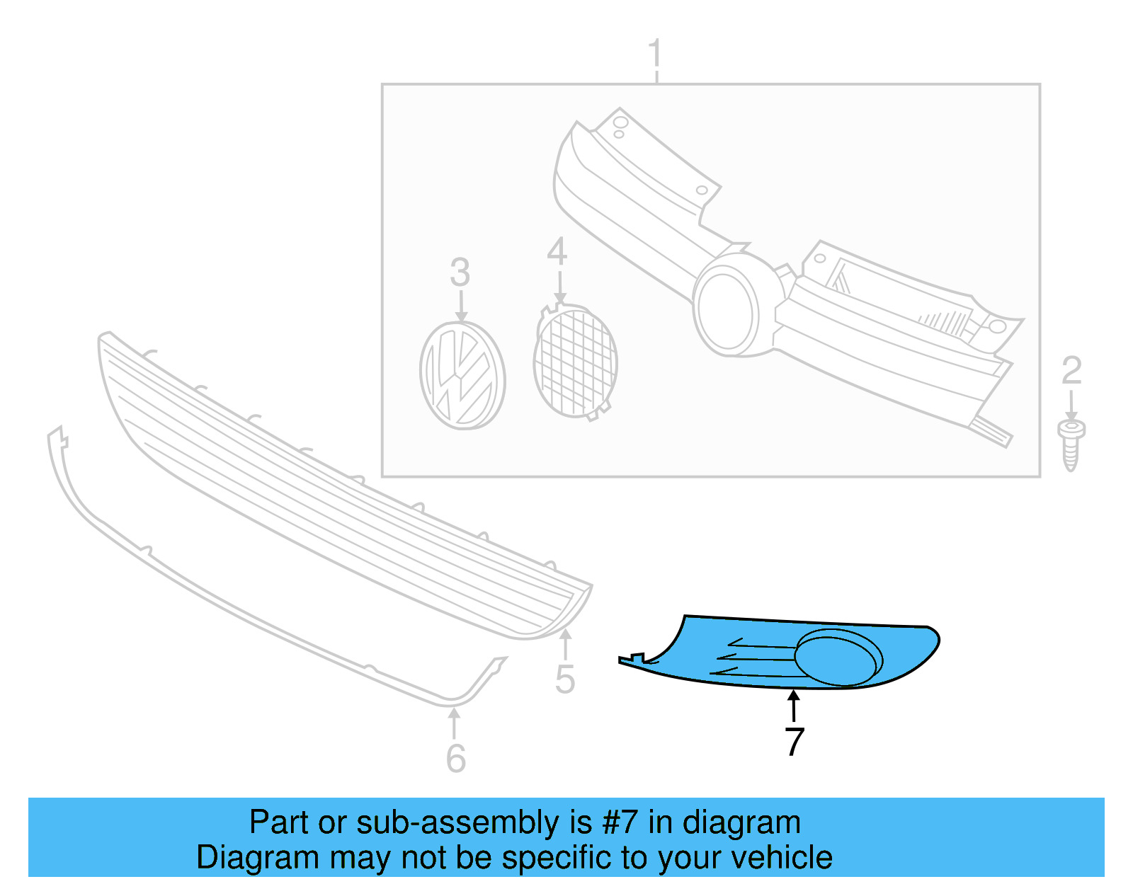 Outer Grille 1K9-853-666-A-9B9 - View 19