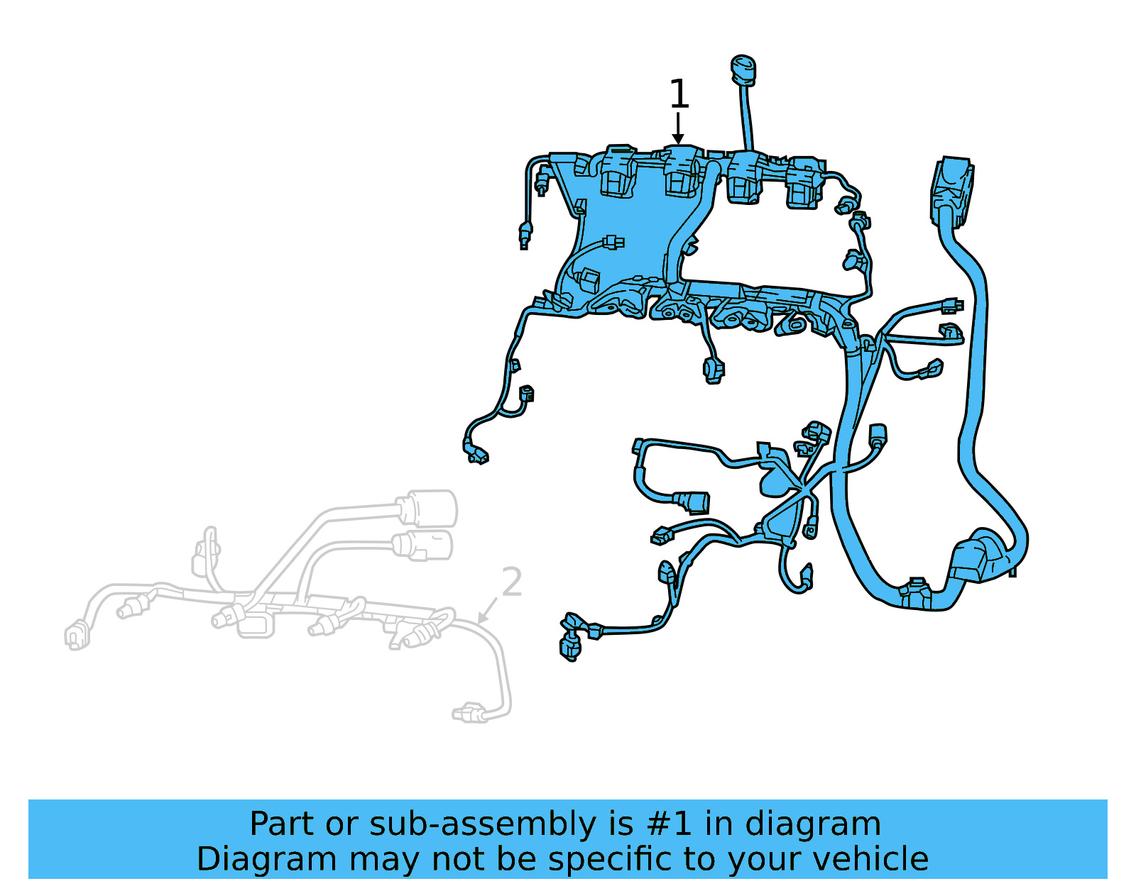 Engine Harness 06K-971-627-BP - View 2