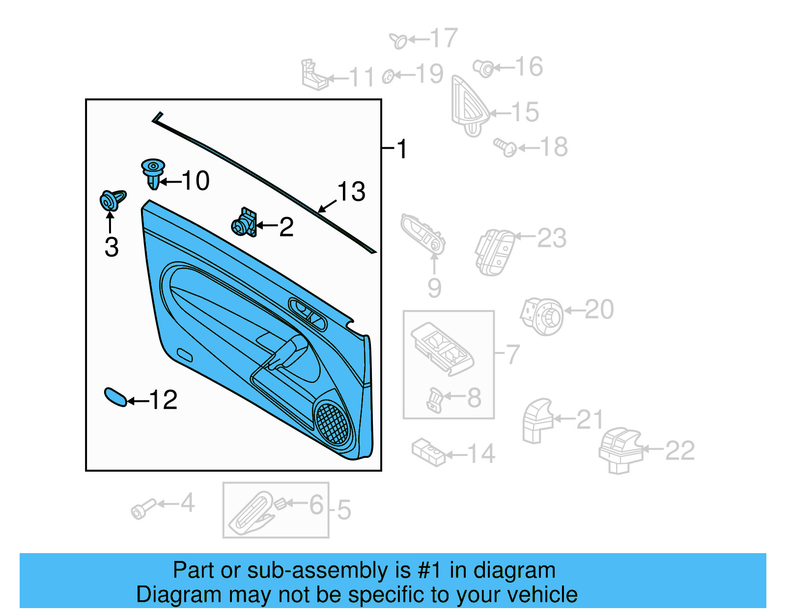 Door Trim Panel 5C1-867-012-BT-IHU - View 5