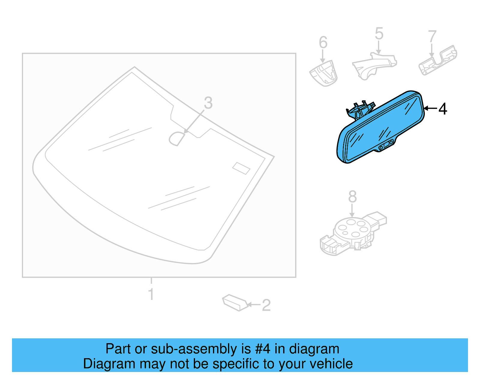 Mirror Inside 7N0-857-511-K-UOG - View 6