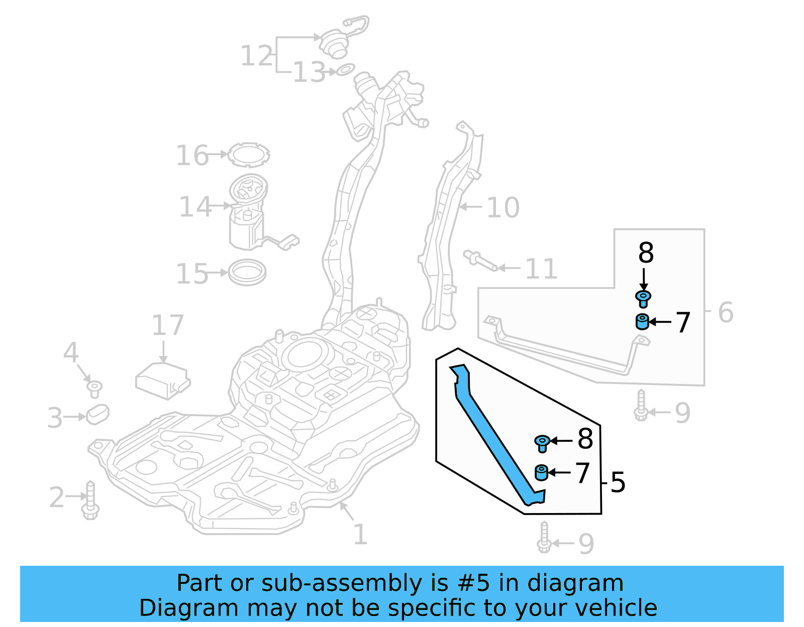 Tank Strap 3QF-201-654 - View 5