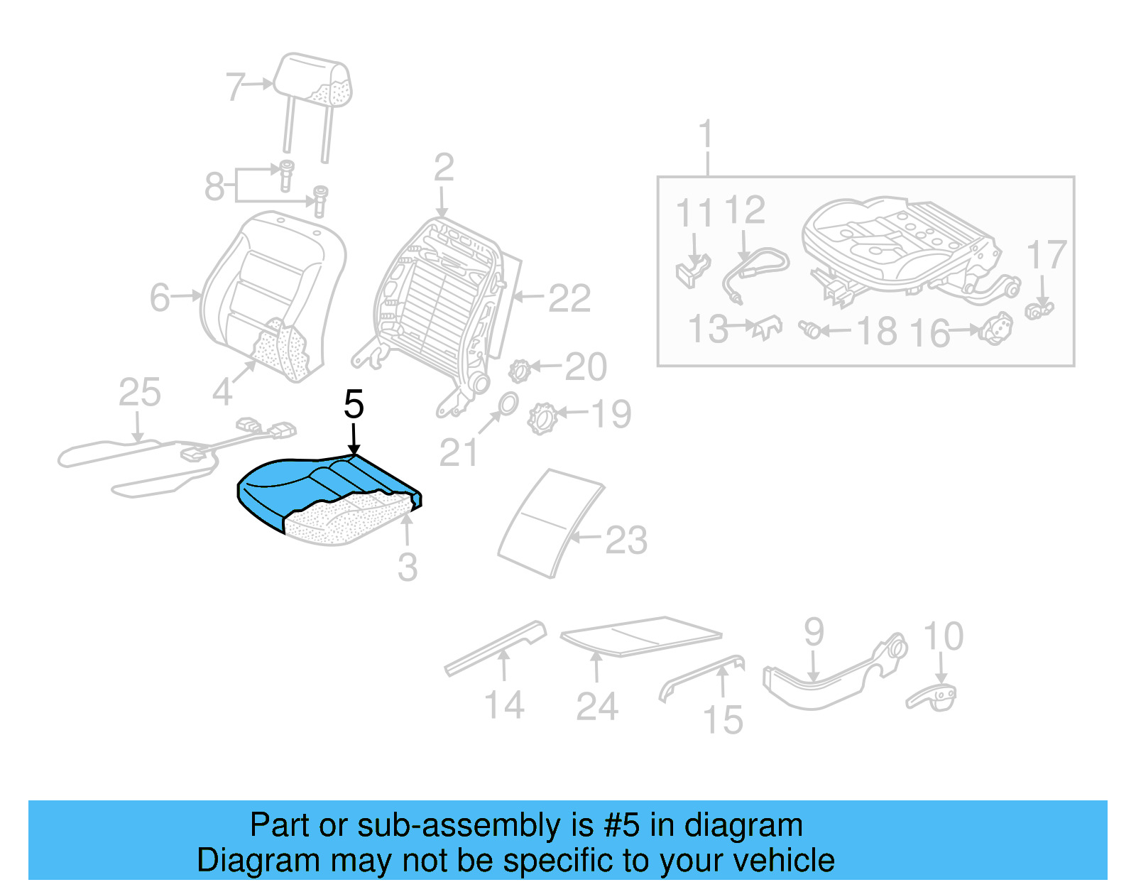Seat Cover 1J0-881-405-GL-KWA - View 10