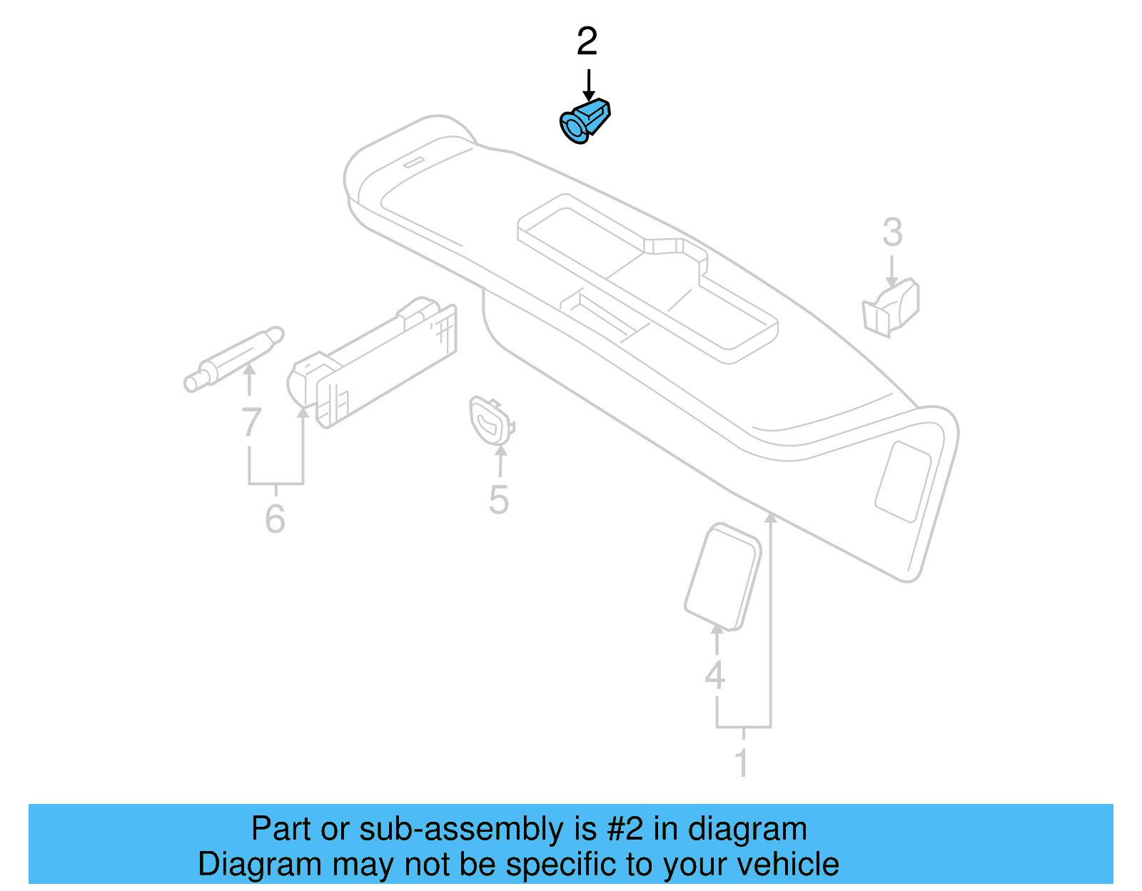 Lid Trim Cap 3C8-867-649-02S - View 6