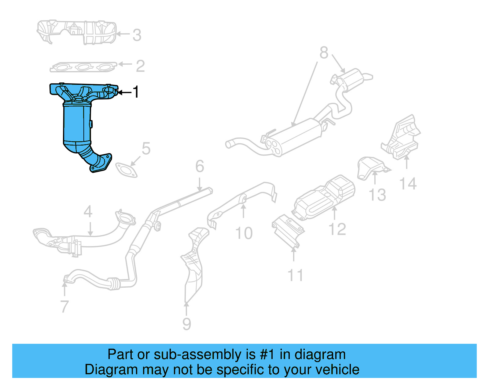 Exhaust Manifold 7B0-253-019-D - View 3