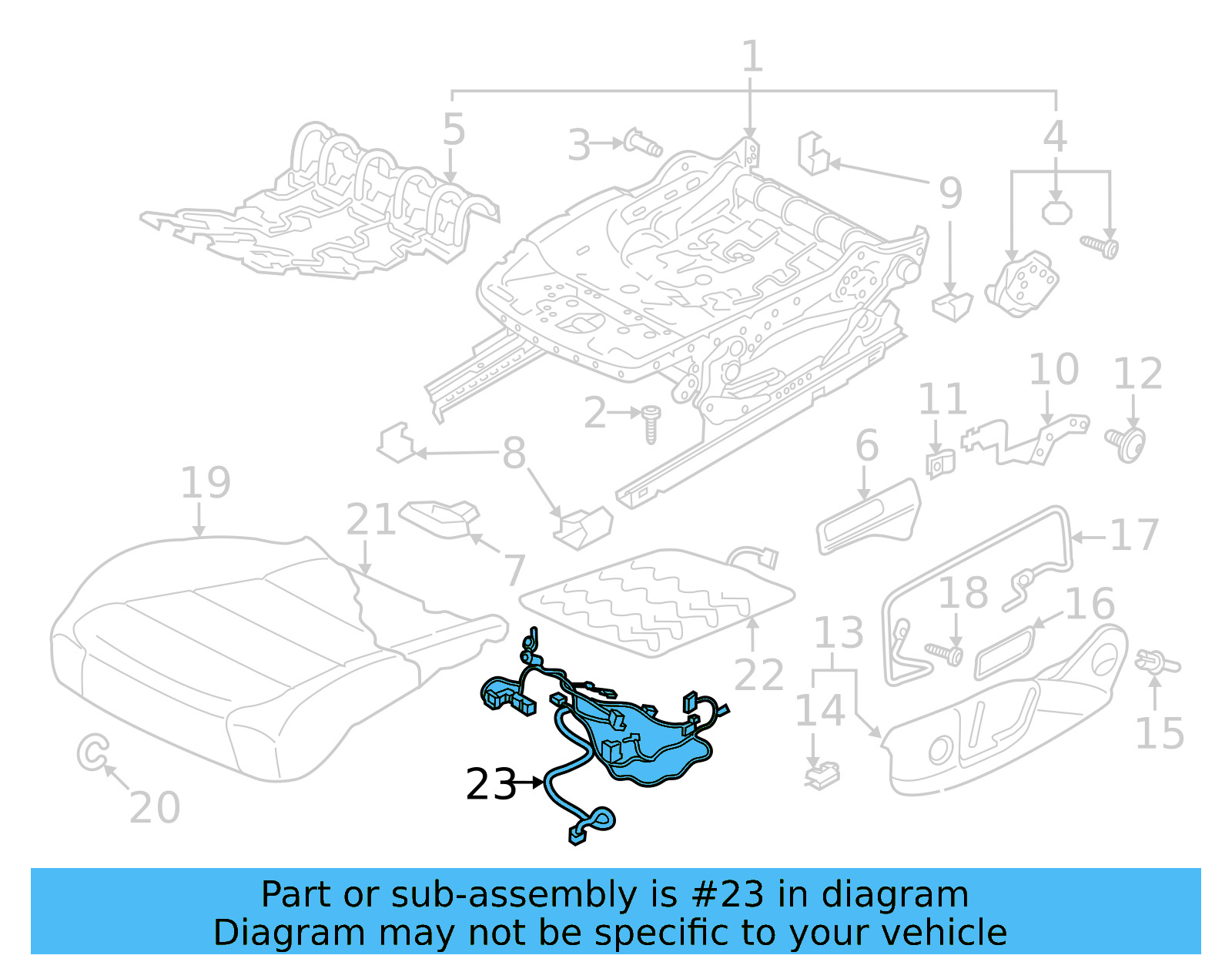 Seat Cushion Heater Harness 5NN-971-391-A - View 2