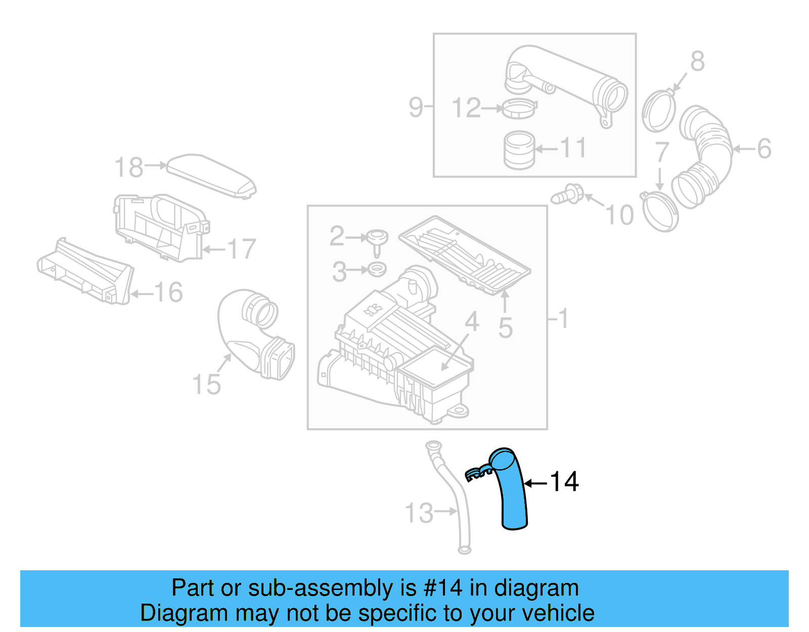 Engine Air Intake Hose Bracket 1K0-129-253