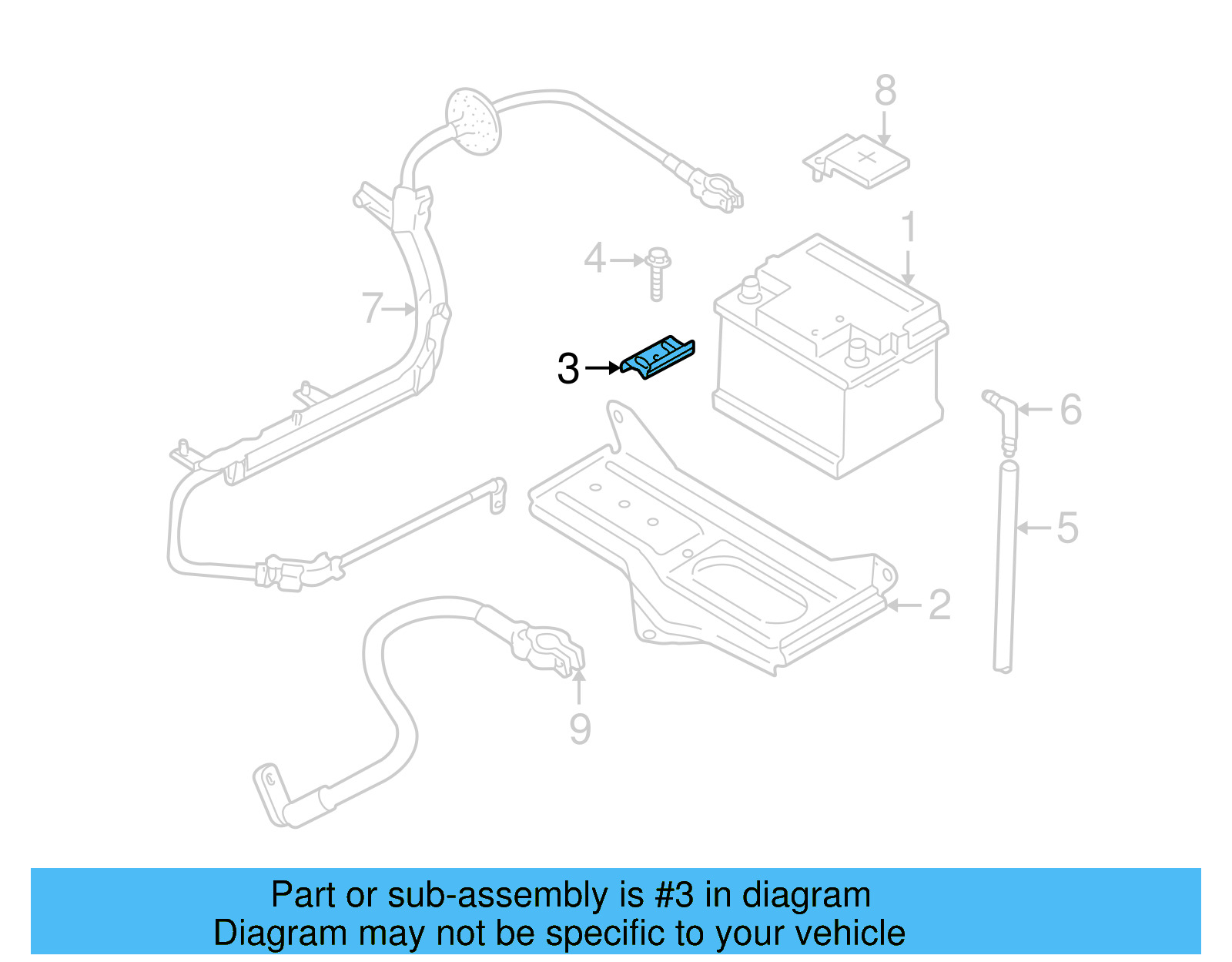 Battery Holder 8D0-803-123-A - View 6