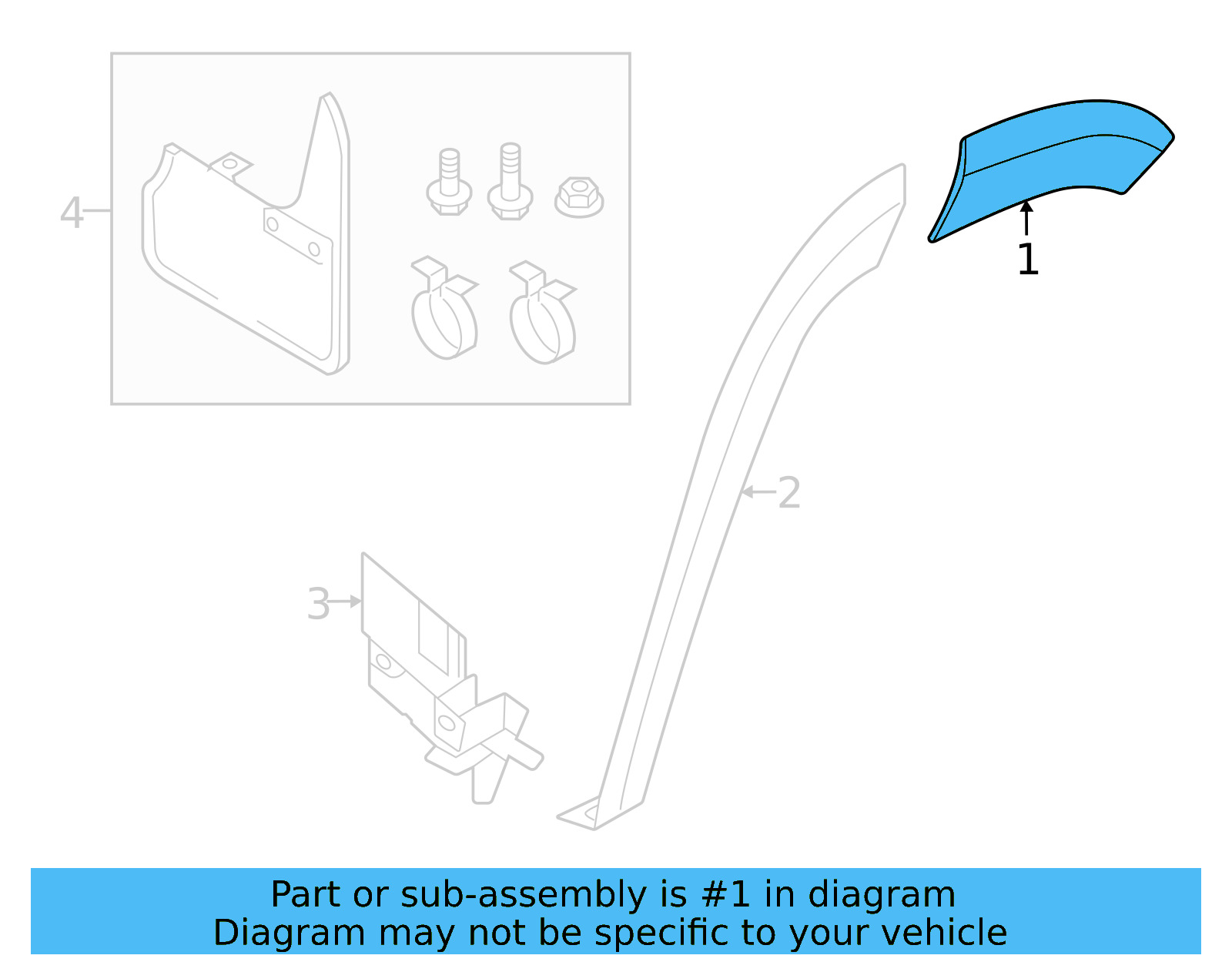 Wheel Opening Molding 2GJ-854-990-A-9B9 - View 4