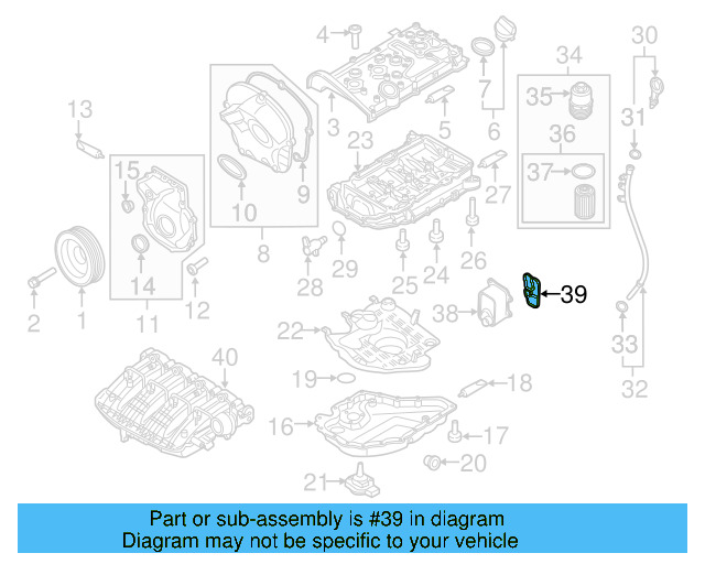 Oil Cooler Gasket 06L-117-070 - View 16