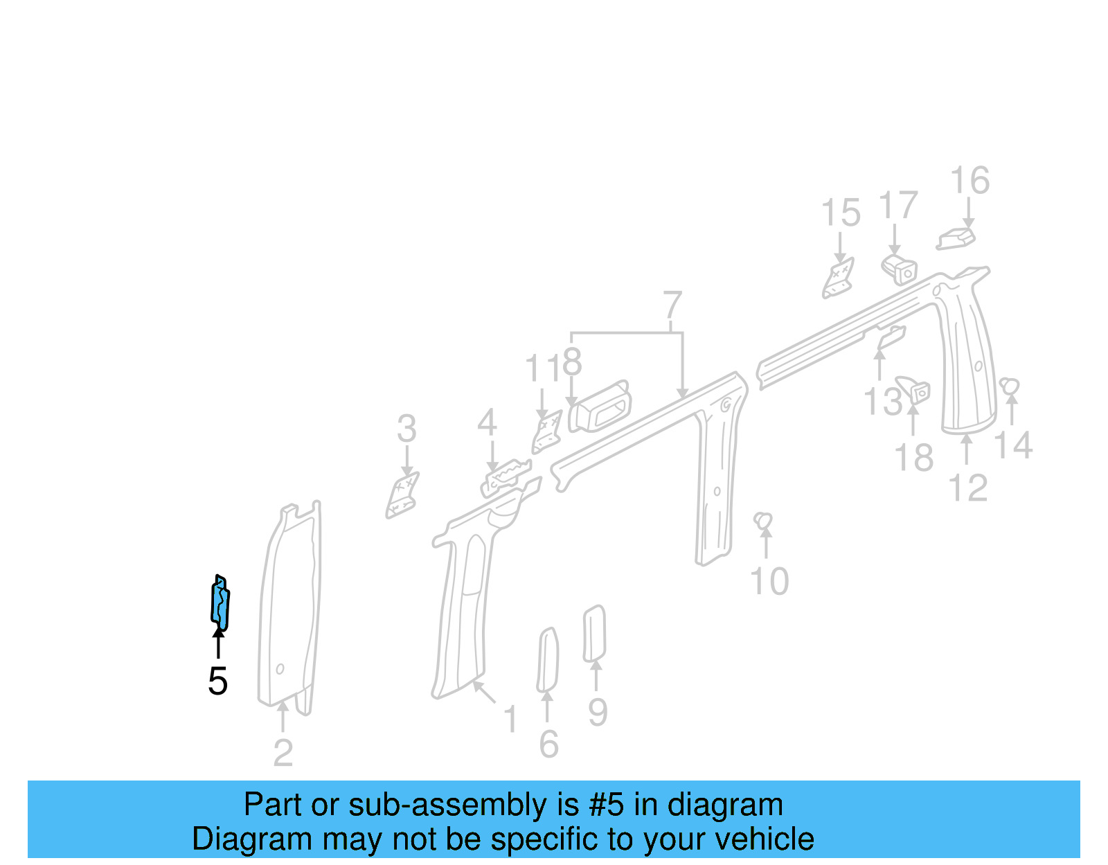 Pillar Trim Clip 701-867-299-3KX - View 4