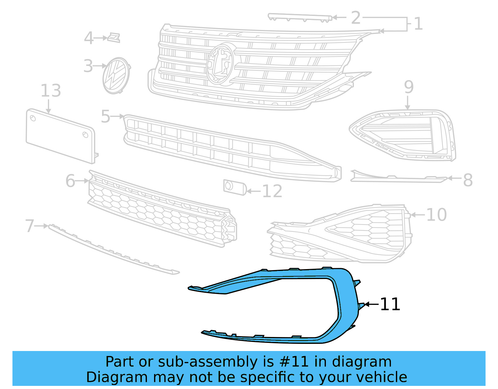 Trim Bezel 561-853-211-B-041 - View 5