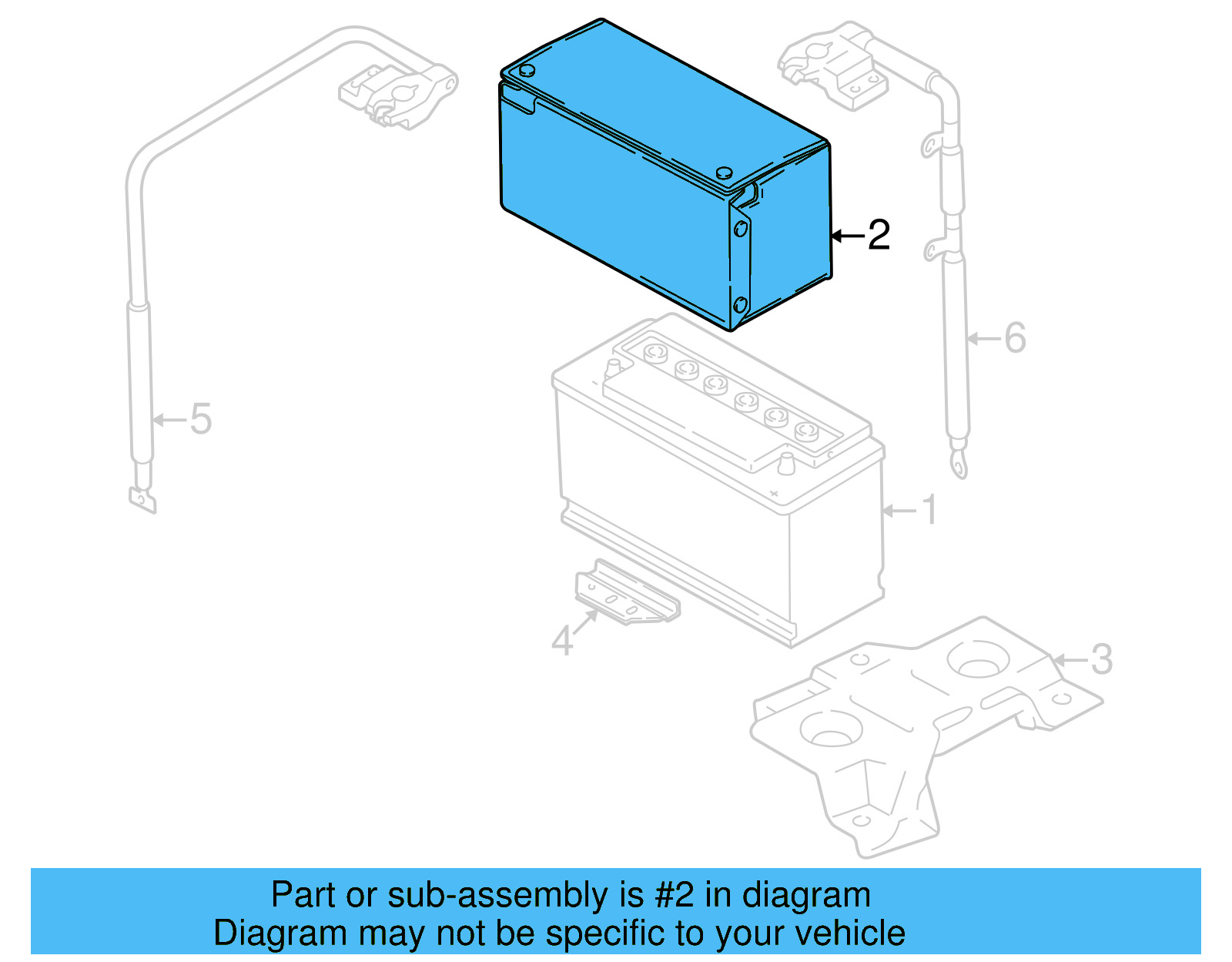 Battery Cover 1H0-915-411-C - View 2