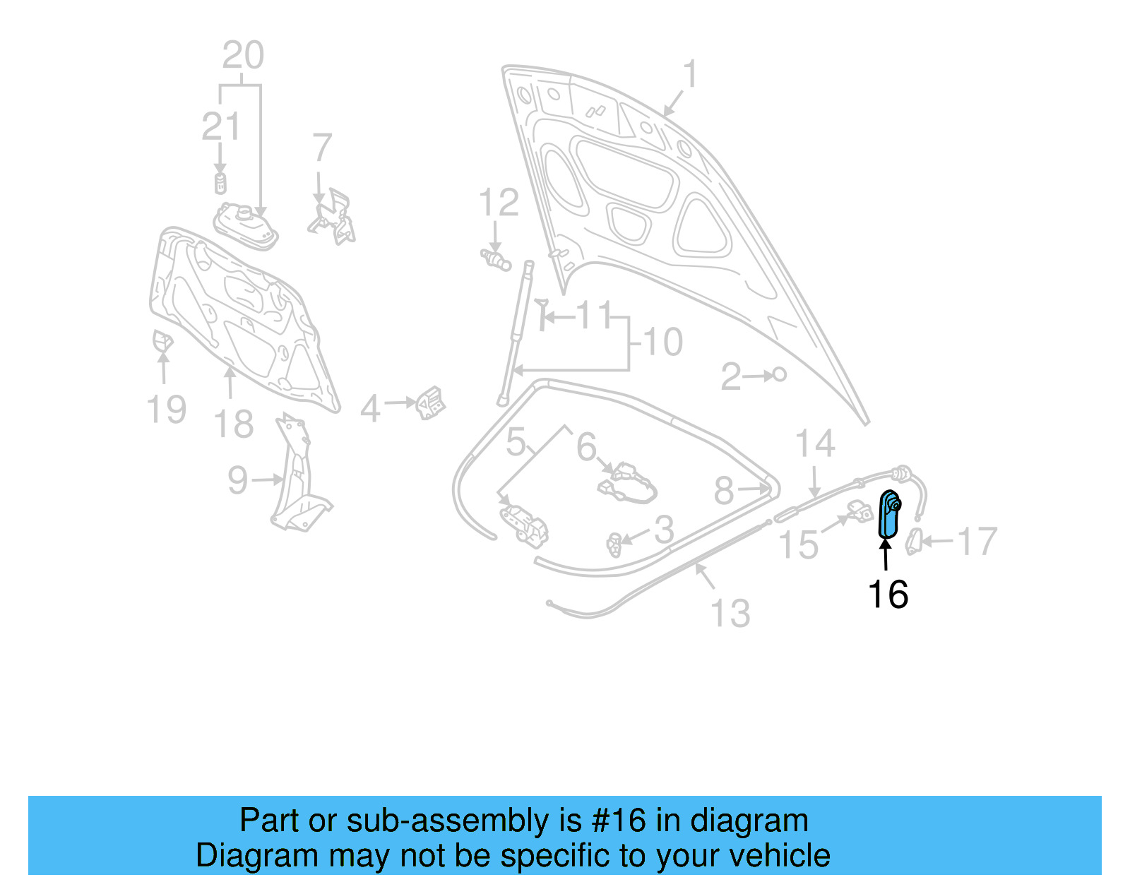 Release Handle 7L0-823-533-B-7G8 - View 4