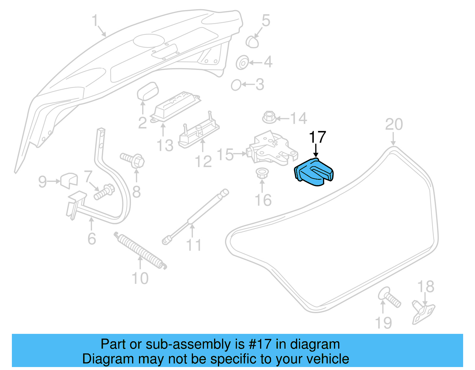 Lock Cover 561-827-520-A-9B9 - View 8