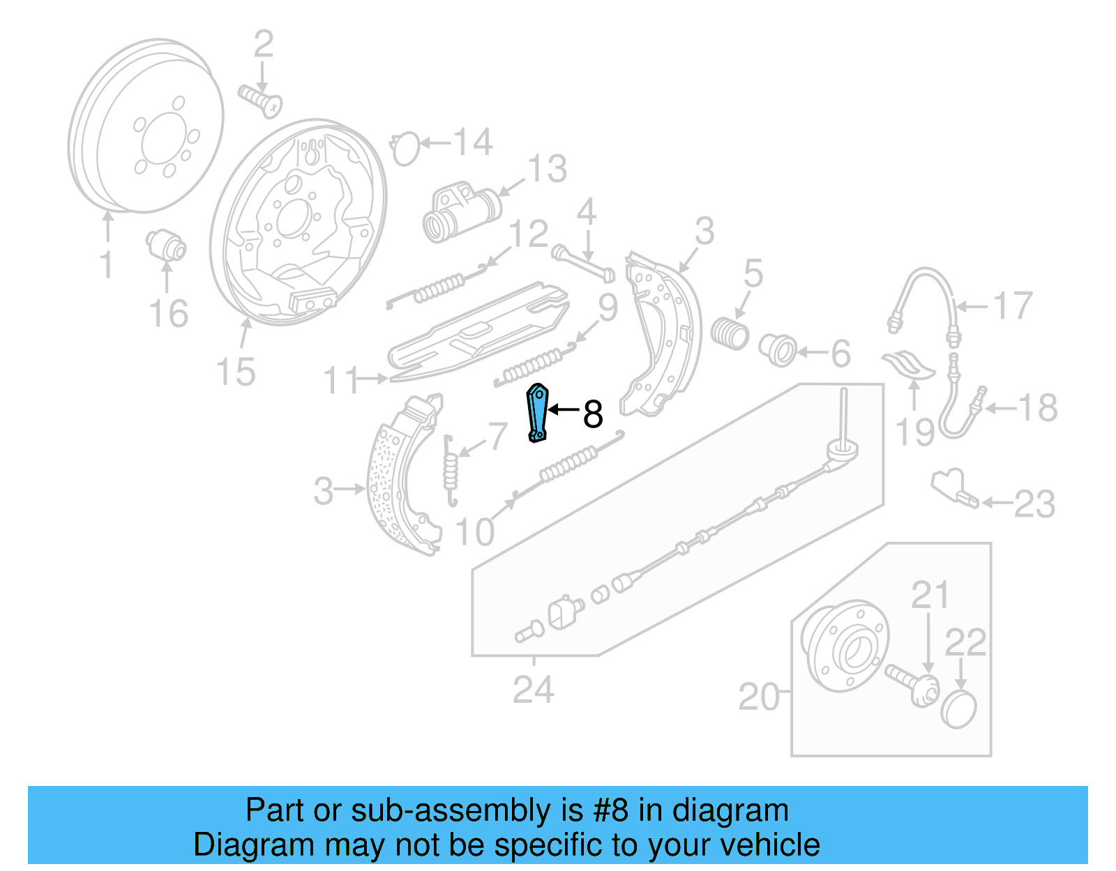 Drum Brake Adjusting Lever 171-609-705 - View 3