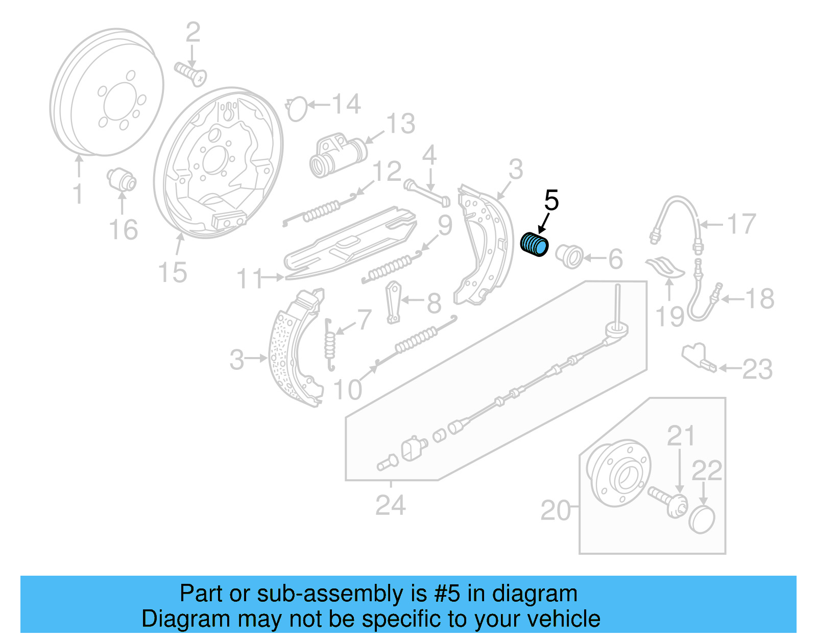 Drum Brake Shoe Hold Down Spring 171-609-583-A - View 5