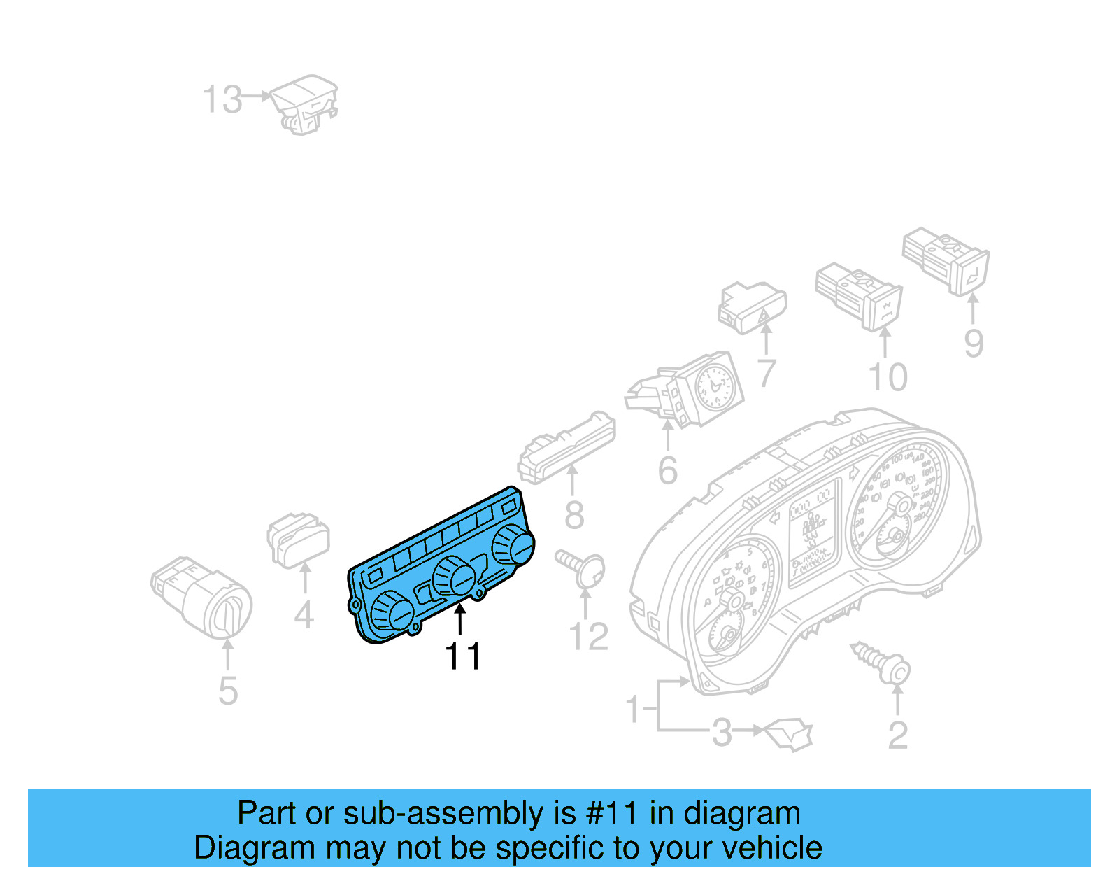 Dash Control Unit 561-907-426-G-ZJU - View 6