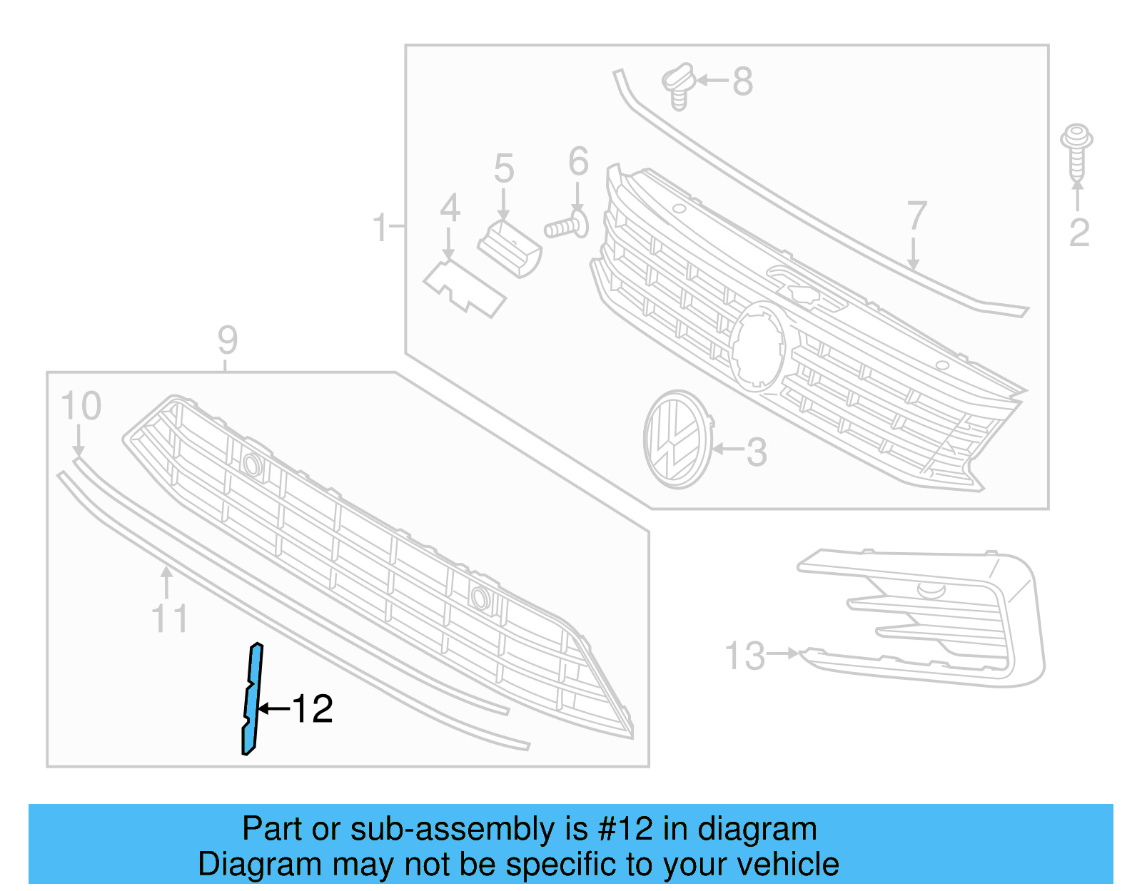 Center Molding 561-853-525-2ZZ - View 6