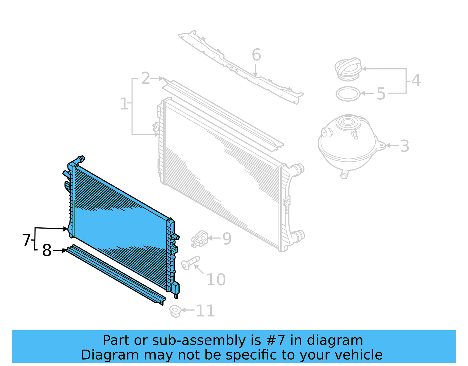 Auxiliary Radiator 5QM-121-251-R - View 8