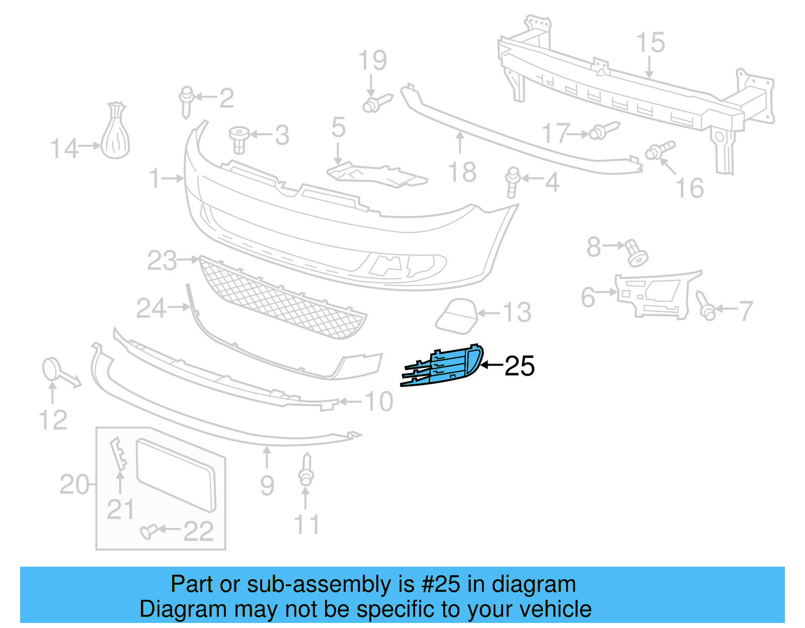 Outer Grille 5K0-853-665-C-9B9 - View 13