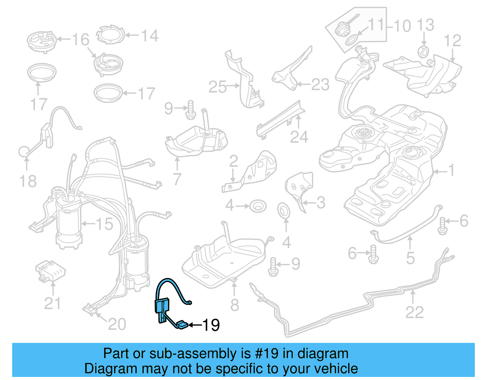 Fuel Gauge Sending Unit 7P0-919-673-J - View 8
