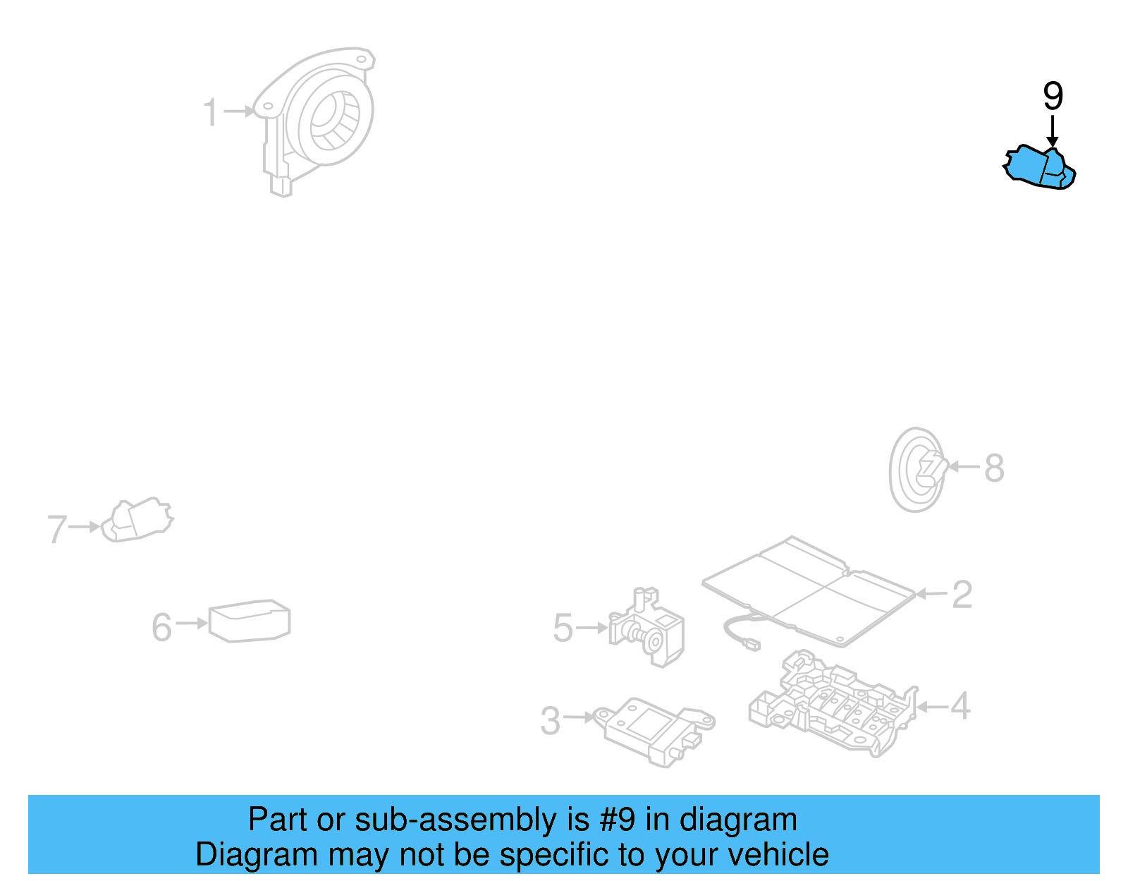 Side Impact Sens 5K0-959-351-A - View 13