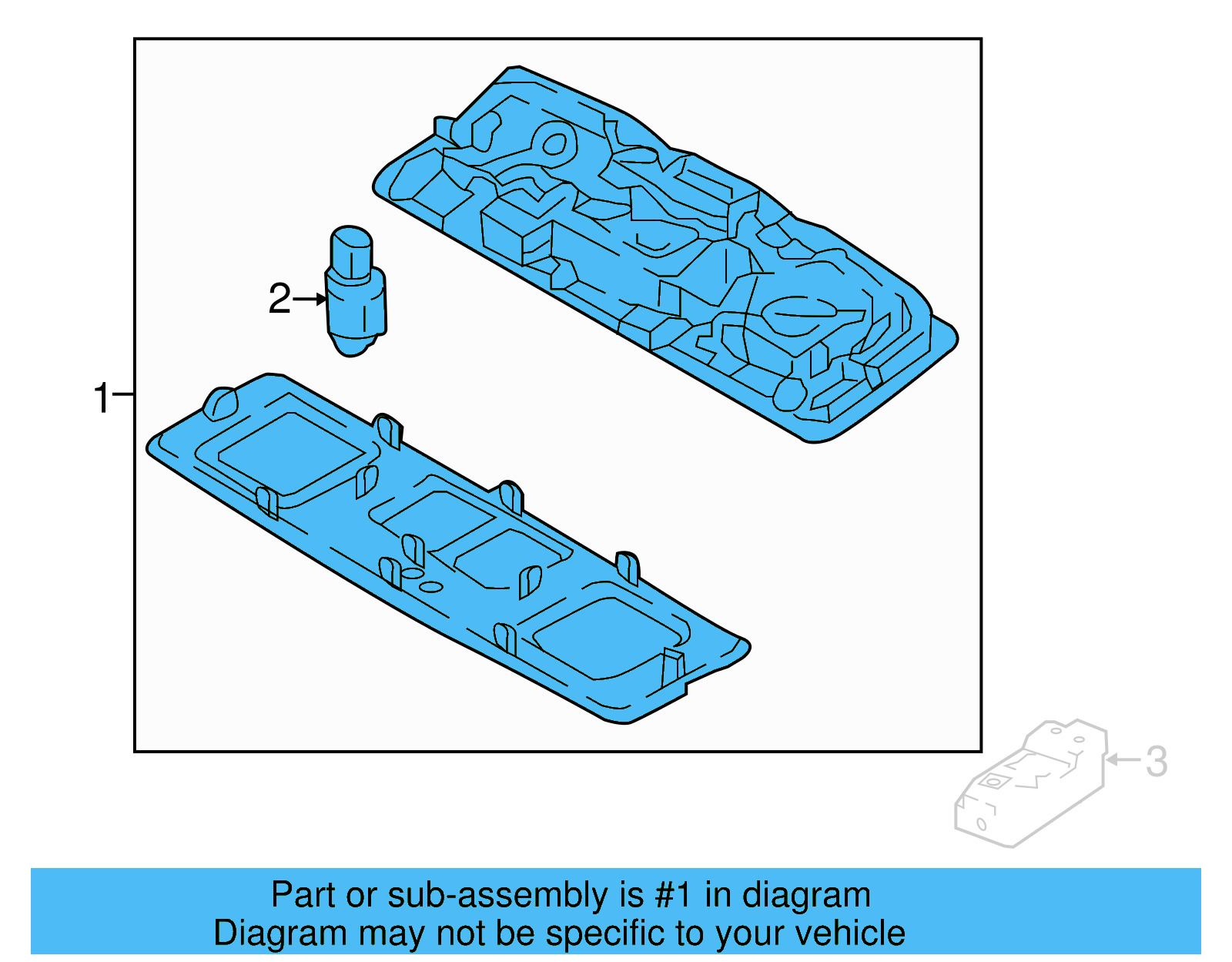 Rear O'head Lamp 5G0-947-291-J-QAV - View 5