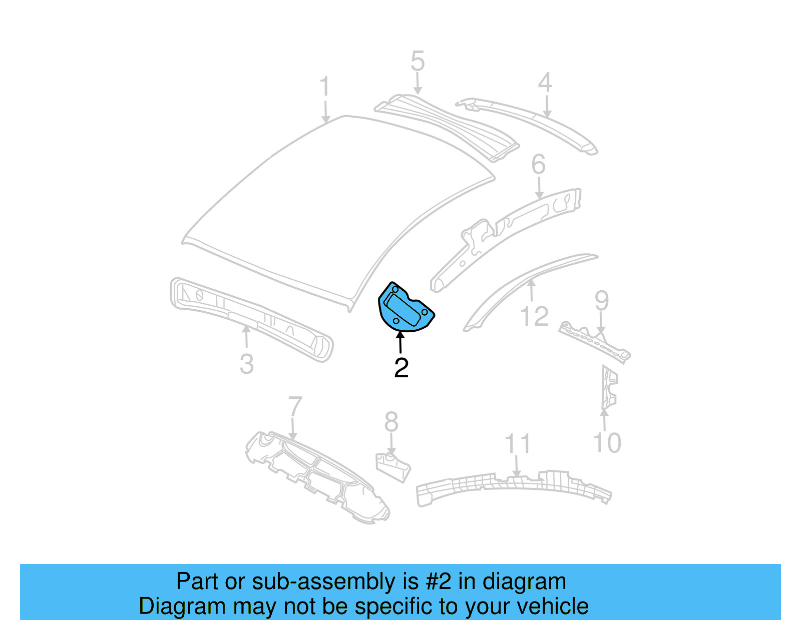 Roof Panel Base Plate 1T0-817-543 - View 9