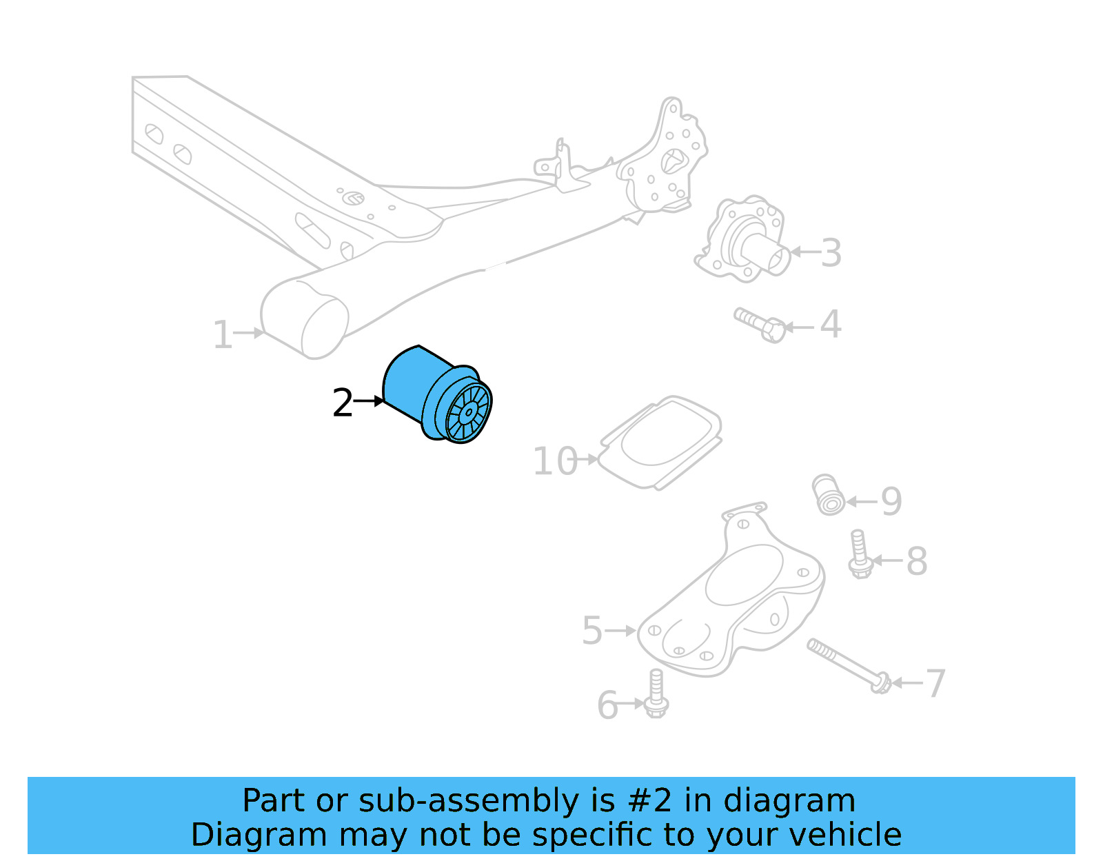 Axle Beam Bushing 5Q0-501-541-E - View 5