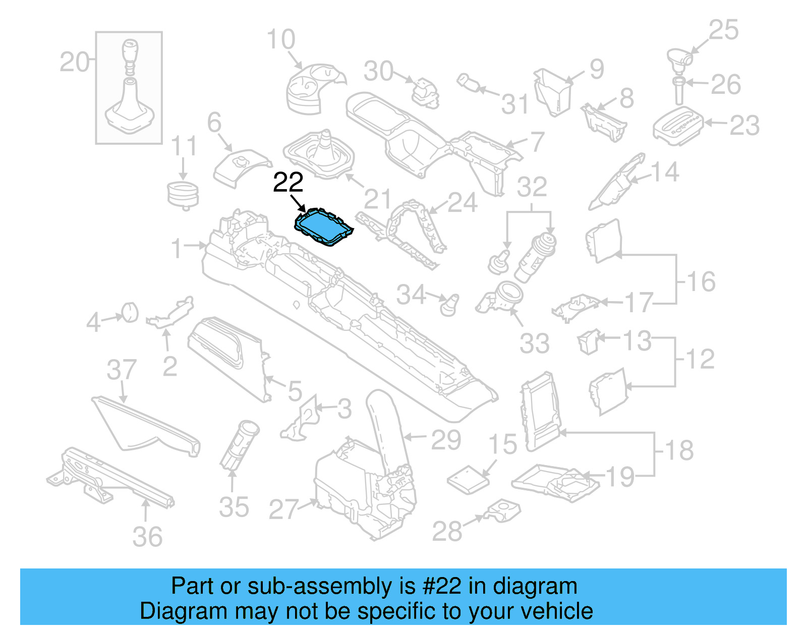 Sound Absorber Retainer 1C0-864-260 - View 19