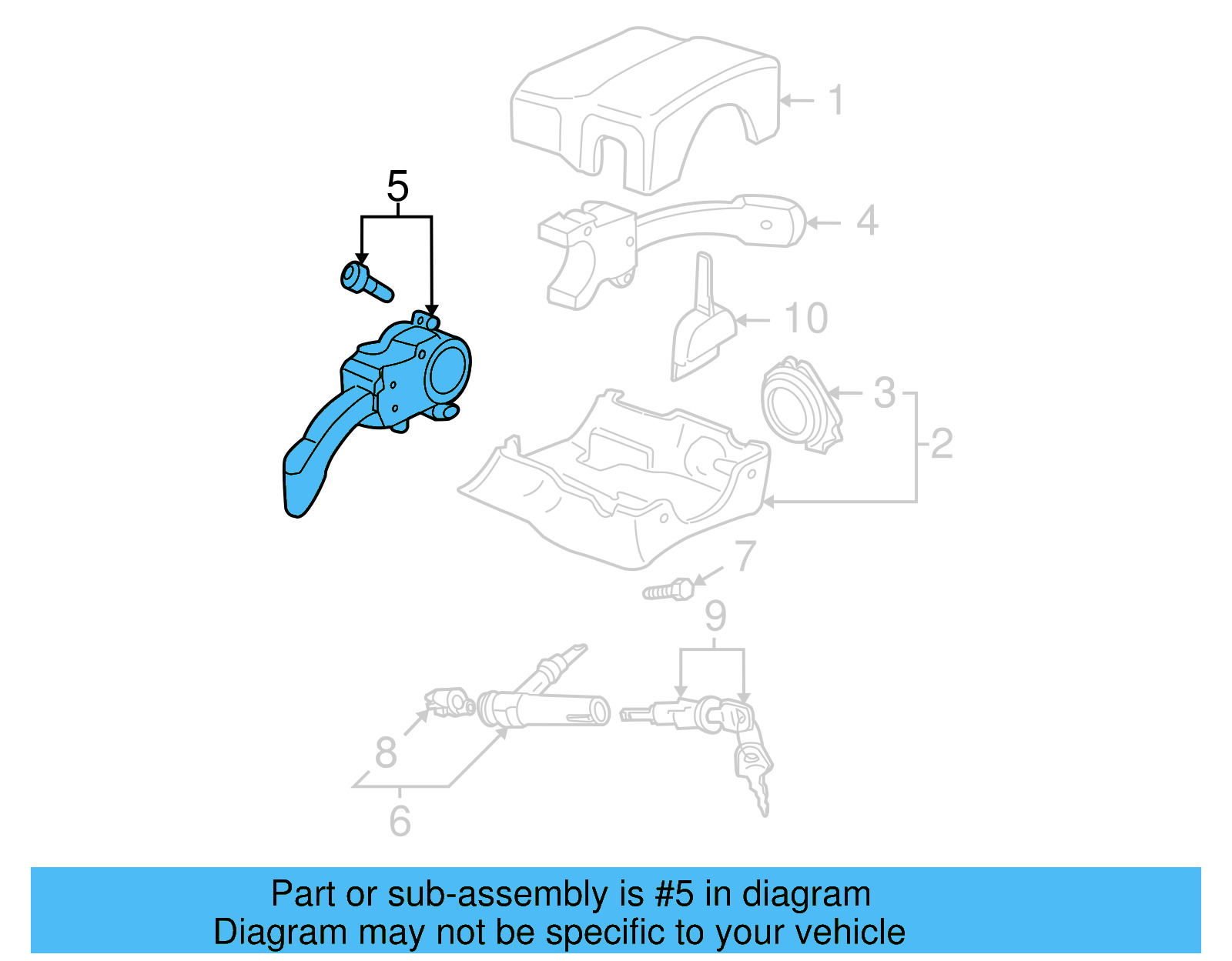 Headlamp Dimmer Switch 8L0-953-513-G-01C - View 13