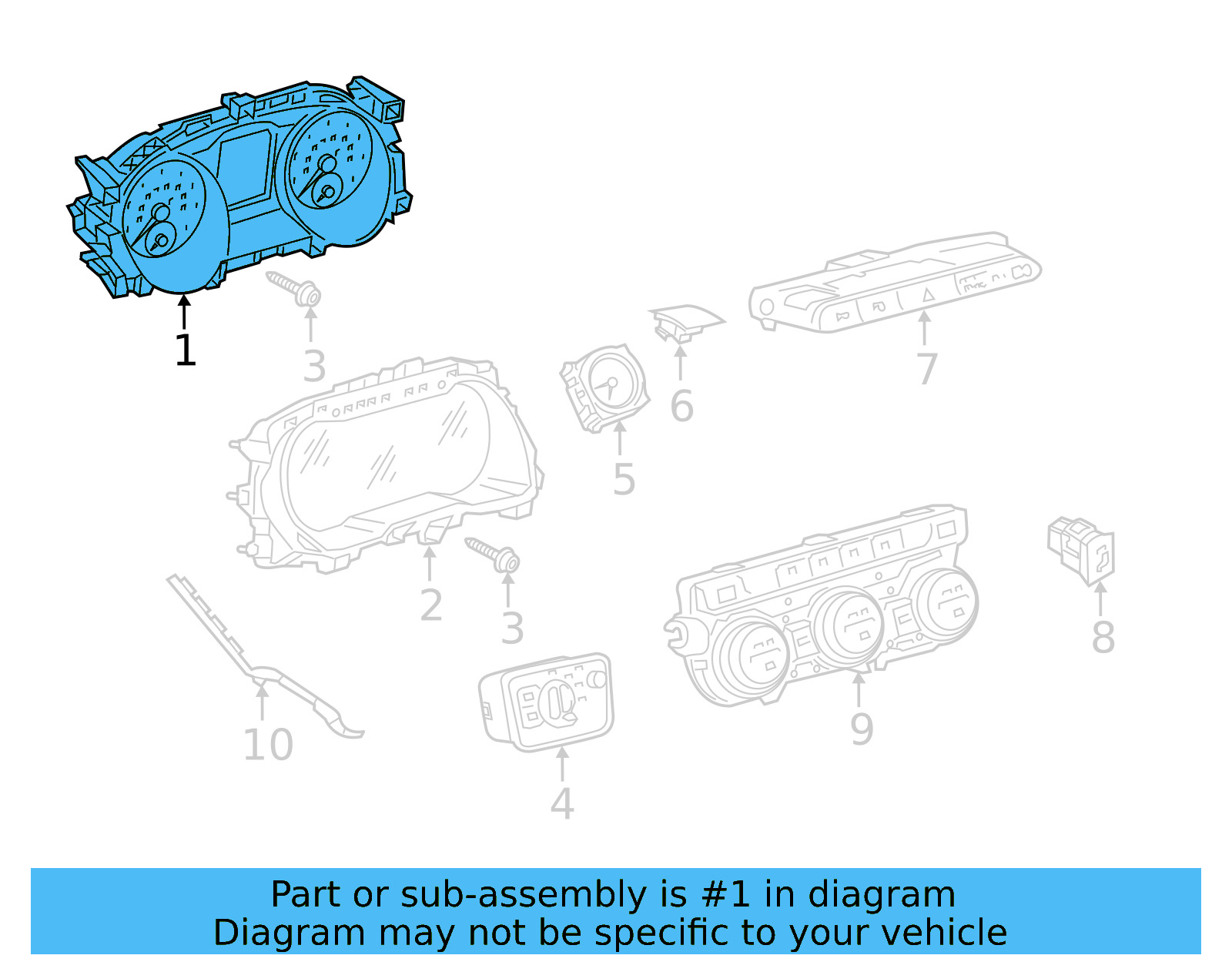 Instrument Cluster 3G5-920-850-B - View 5