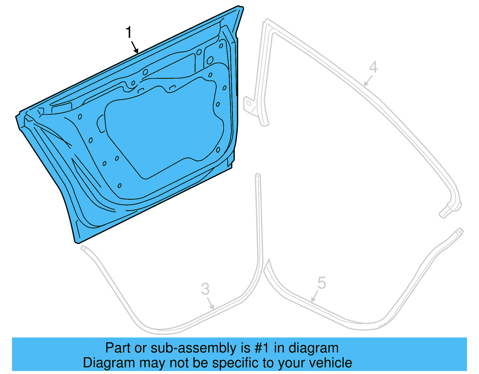 Door Shell 3C8-833-056-E - View 2