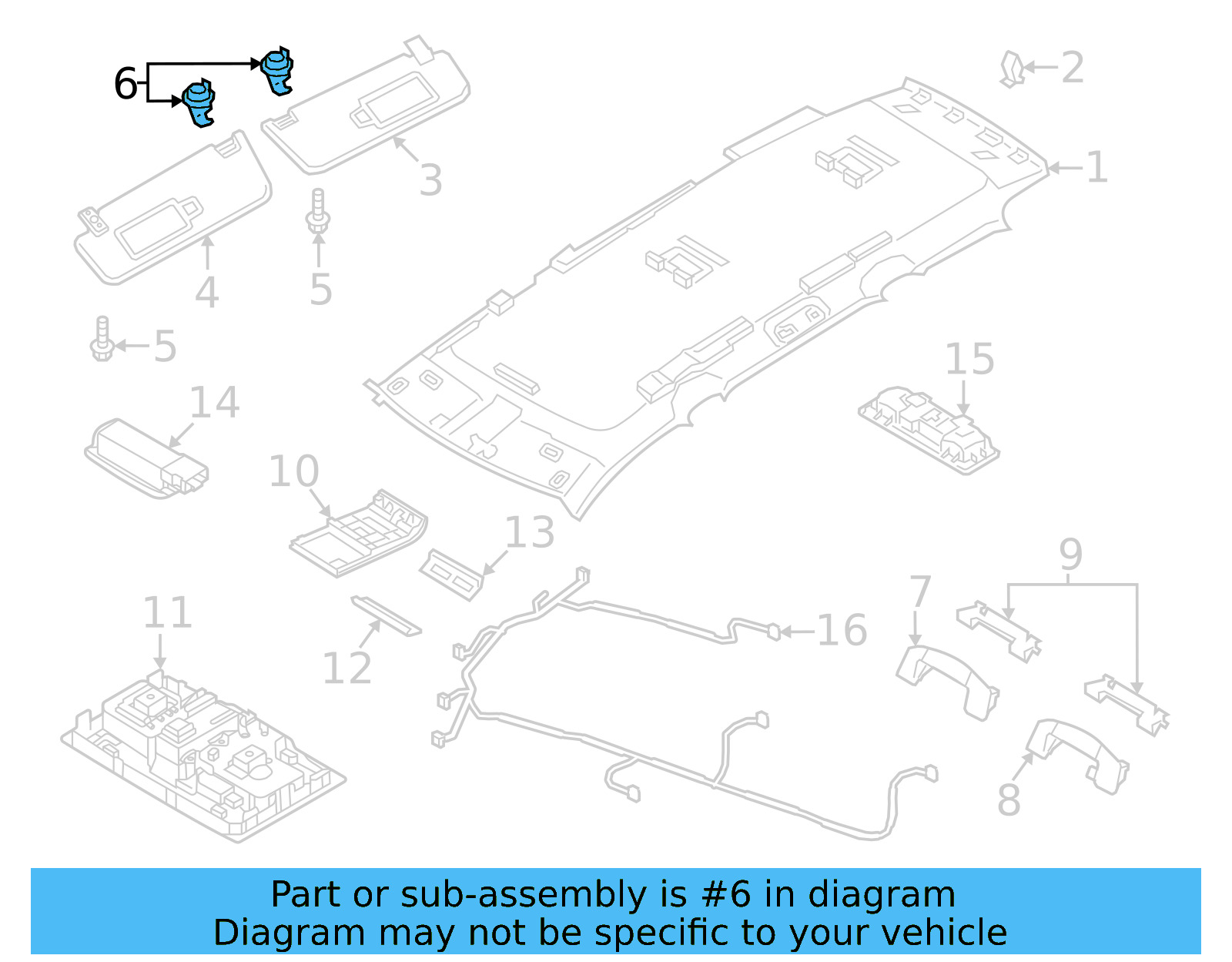 Visor Bracket 3CN-857-561-82V - View 8