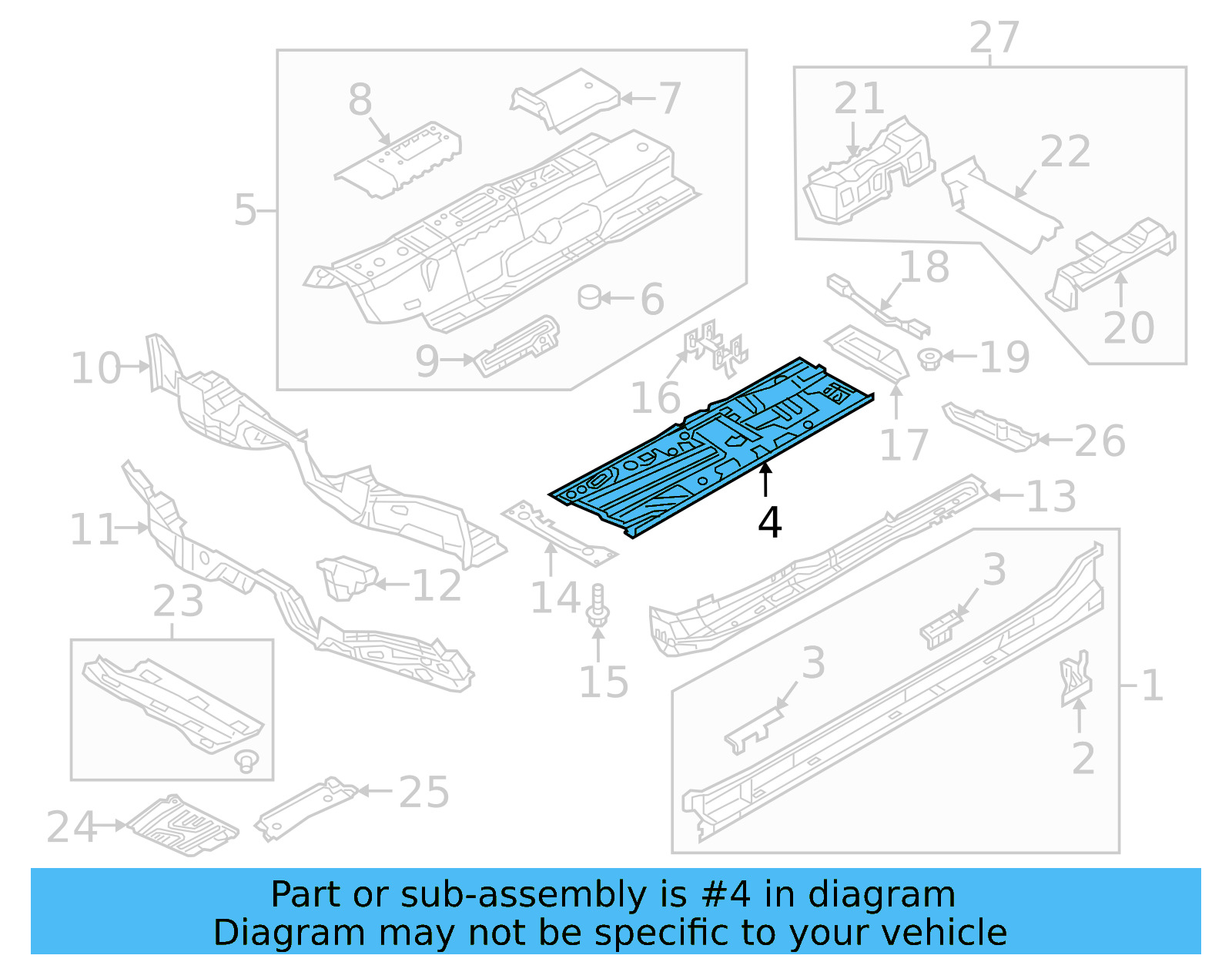 Floor Pan 5Q0-803-205-F - View 4