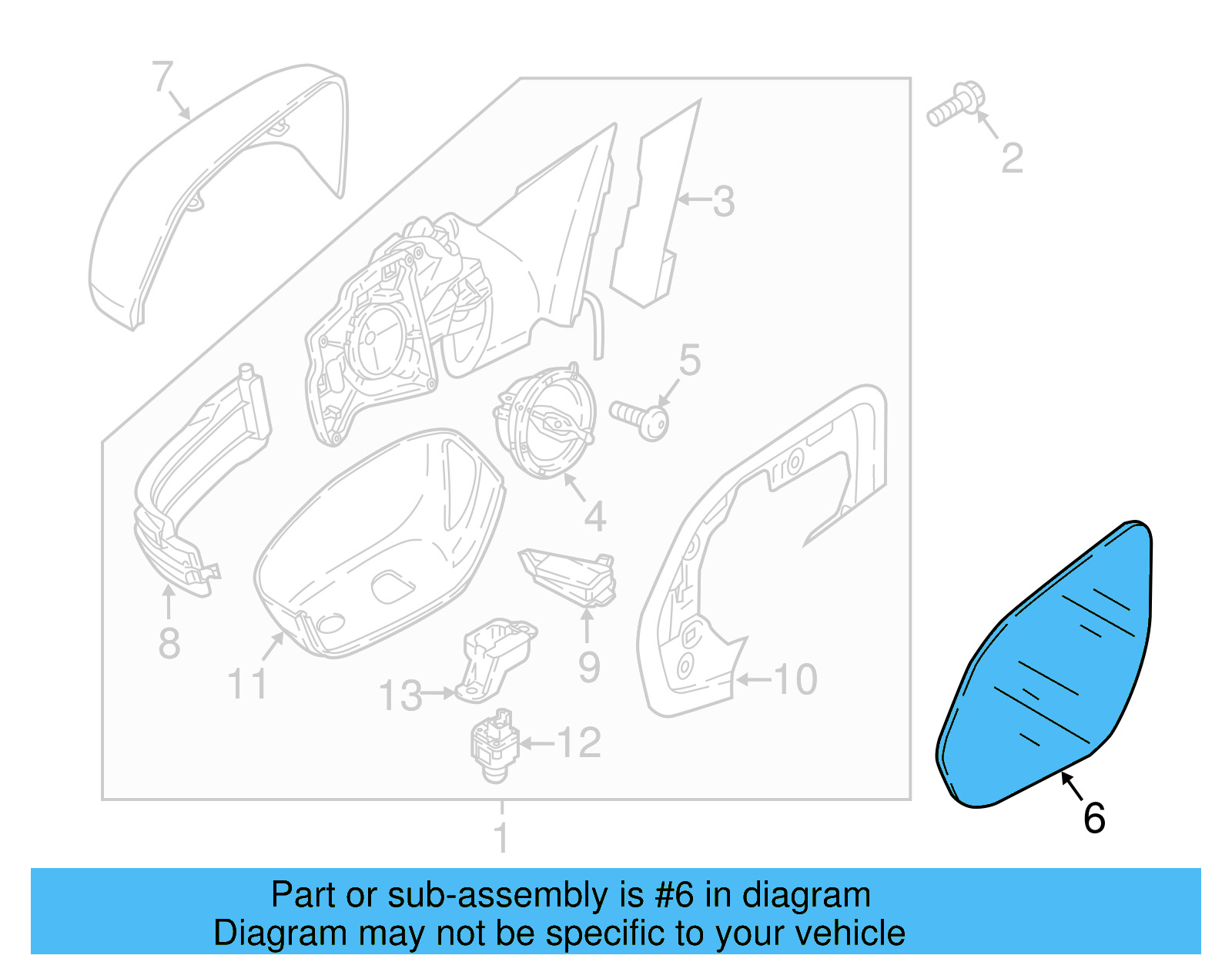 Mirror Glass 3CN-857-521-C - View 2