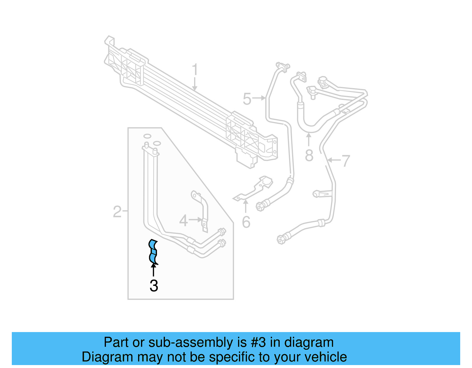 Pipe Assembly Front Bracket 3C0-317-827-D - View 4