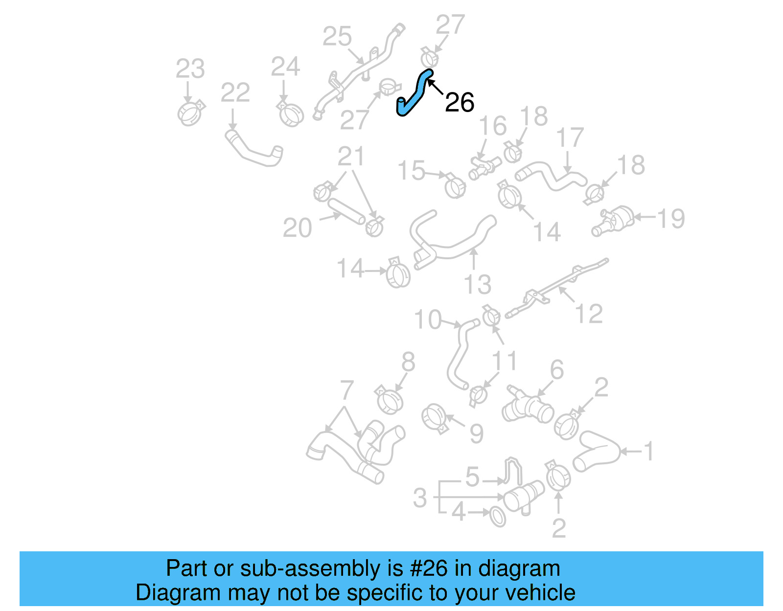Engine Coolant Hose 3C0-121-058-R - View 10