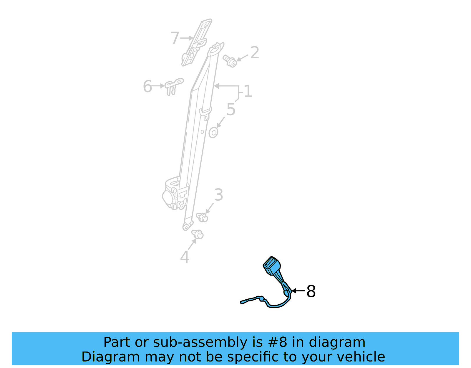 Buckle End 2GJ-857-755-A-MNB - View 3